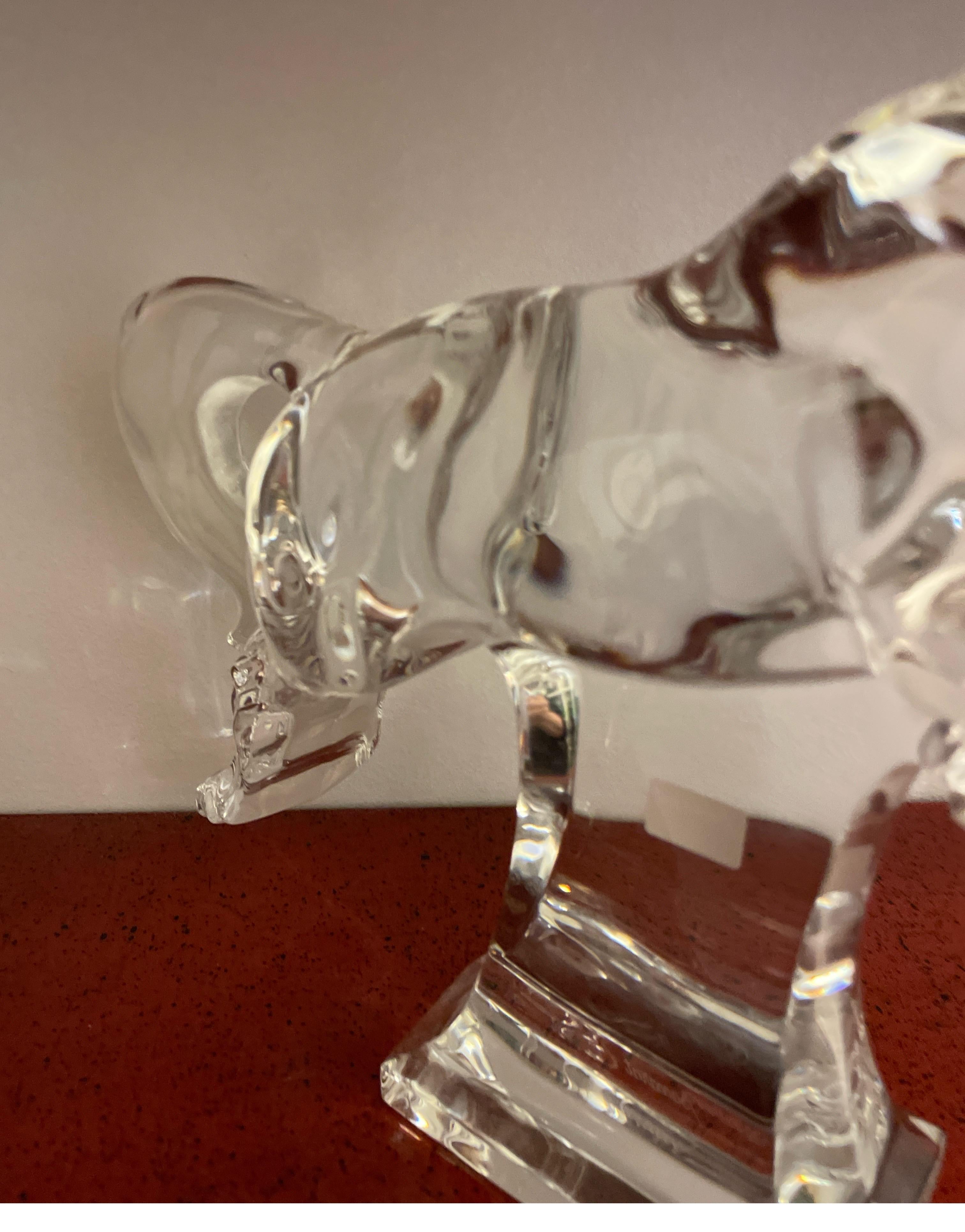 Large Baccarat Crystal Jumping Horse Sculpture 1