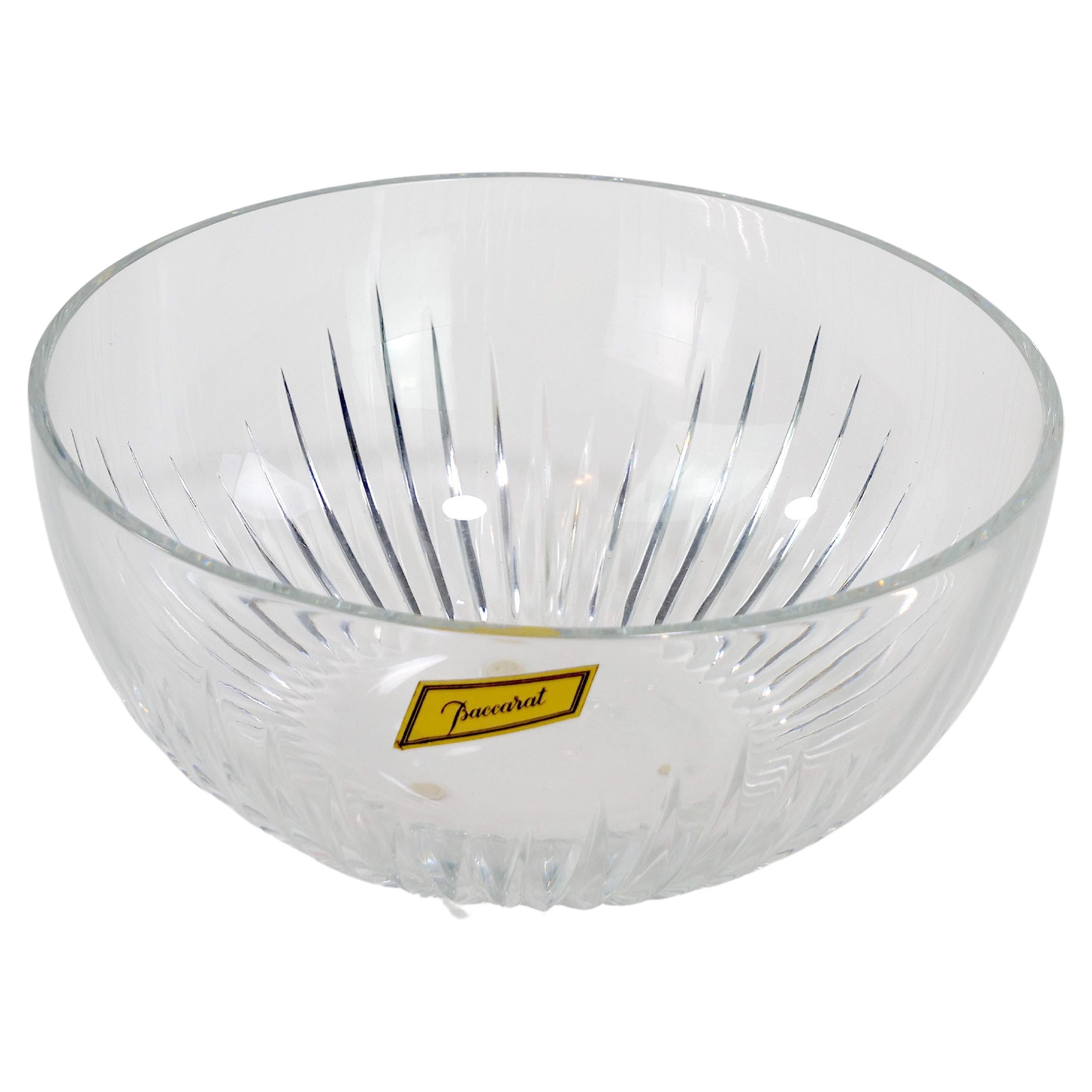 Hand-Crafted Large Baccarat Crystal Tableware Serving Bowl For Sale