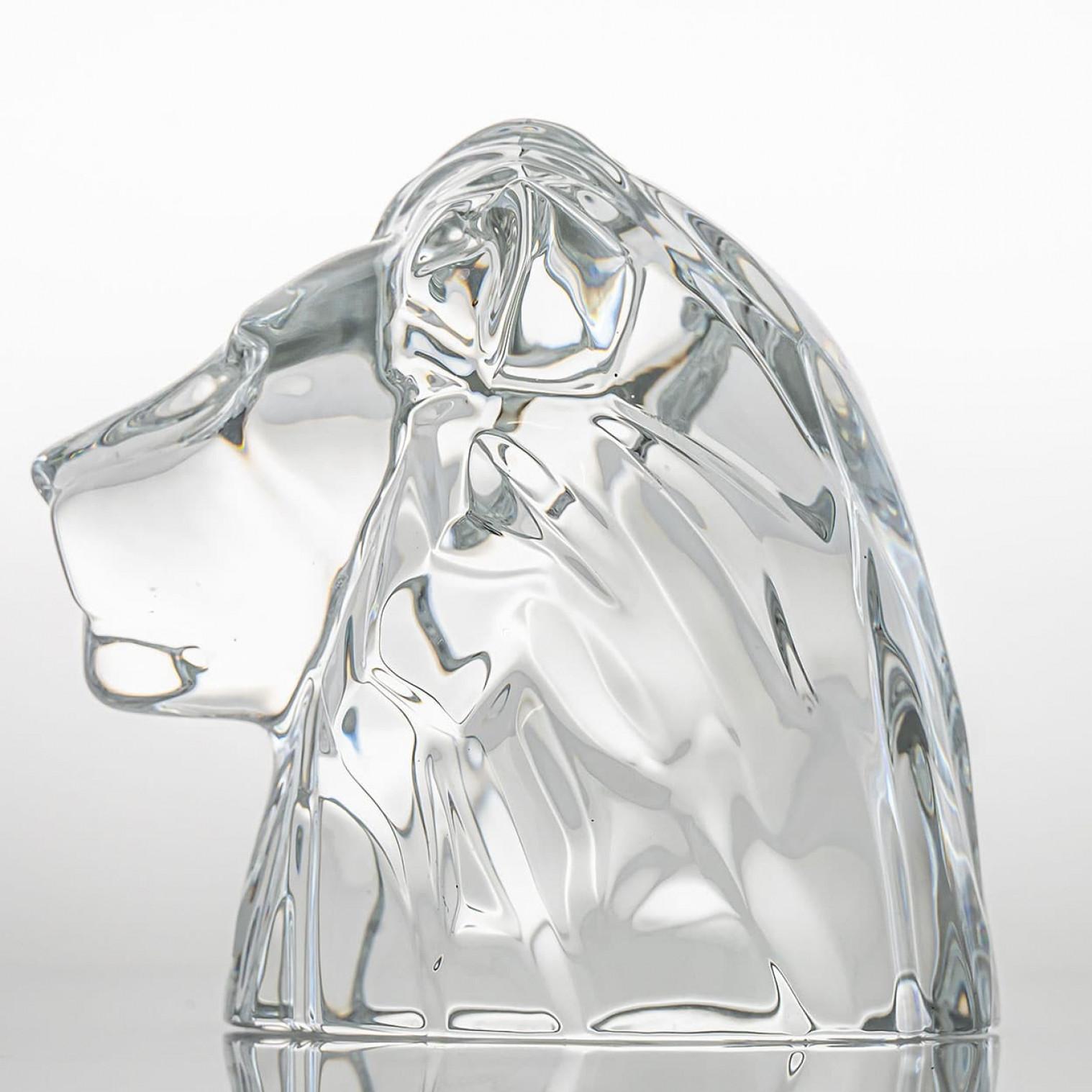 Luxury at its finest,  A collector’s item made by Baccarat in France. This crystal lion is made by Baccarat.

A lion head, sculpted from clear Baccarat crystal. A perfect embodiment of grace and power frozen in time. The masterfully cut crystal