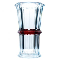 Large Baccarat Vase, Deep Red Crystal, France