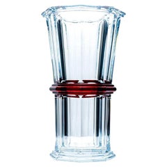 Large Baccarat Vase, Deep Red Crystal, France