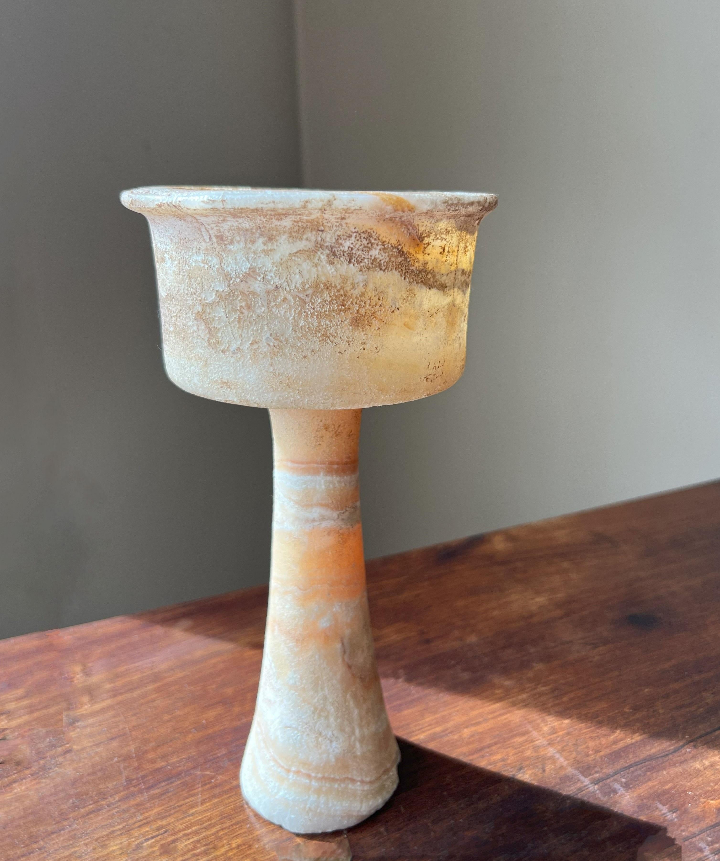 Large Bactrian Bronze Age Alabaster Chalice For Sale 2
