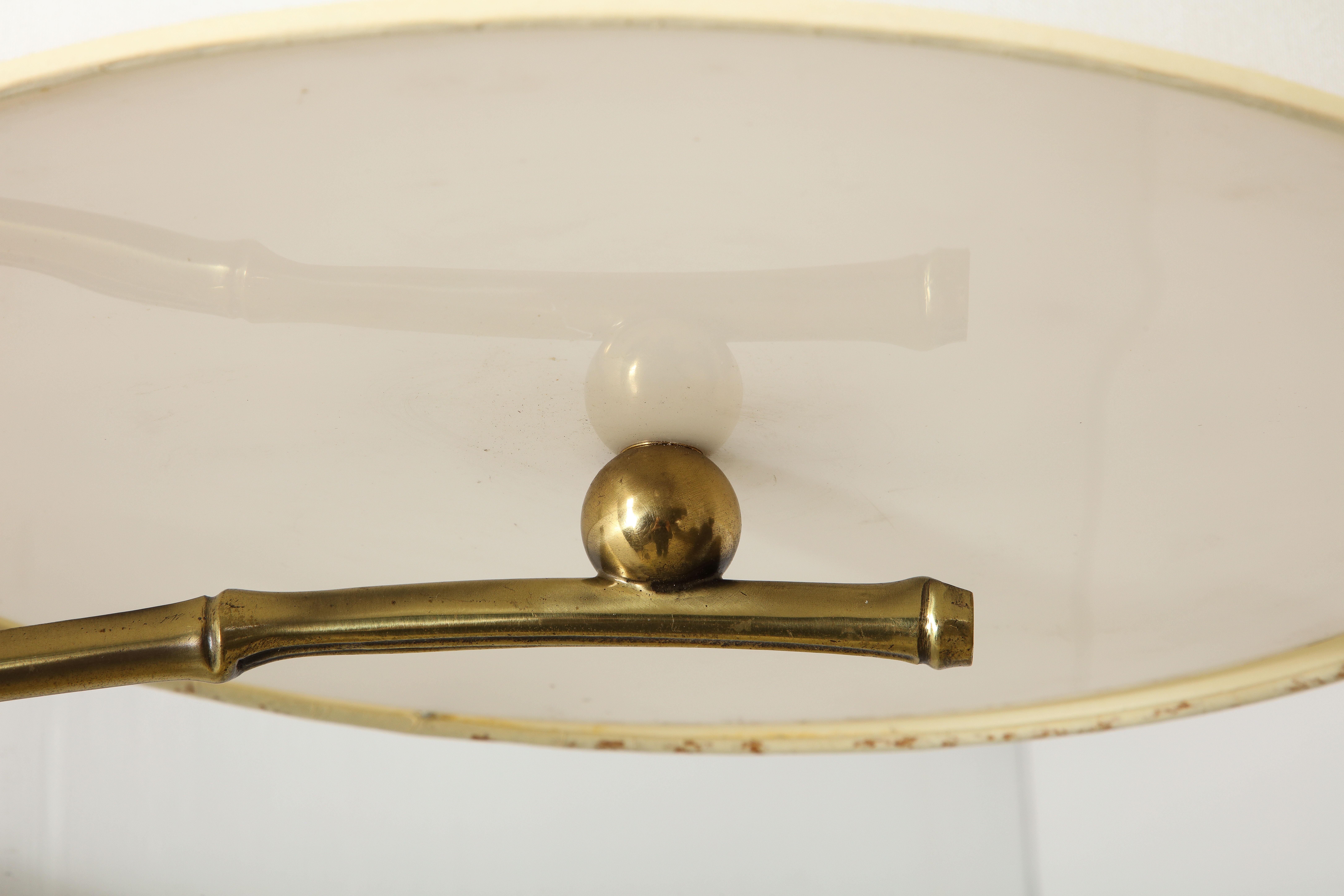 Large Bronze Bagues Bamboo Swing Sconces, France 1950's For Sale 5