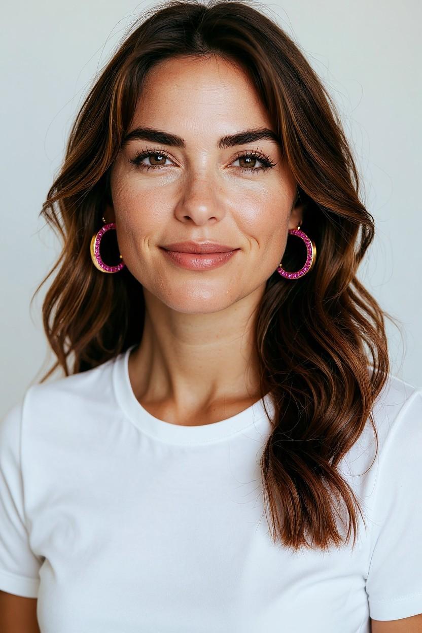 Boucles d'oreilles tendance croissant de lune en or jaune avec gros rubis baguette de 8,00 carats en vente 2