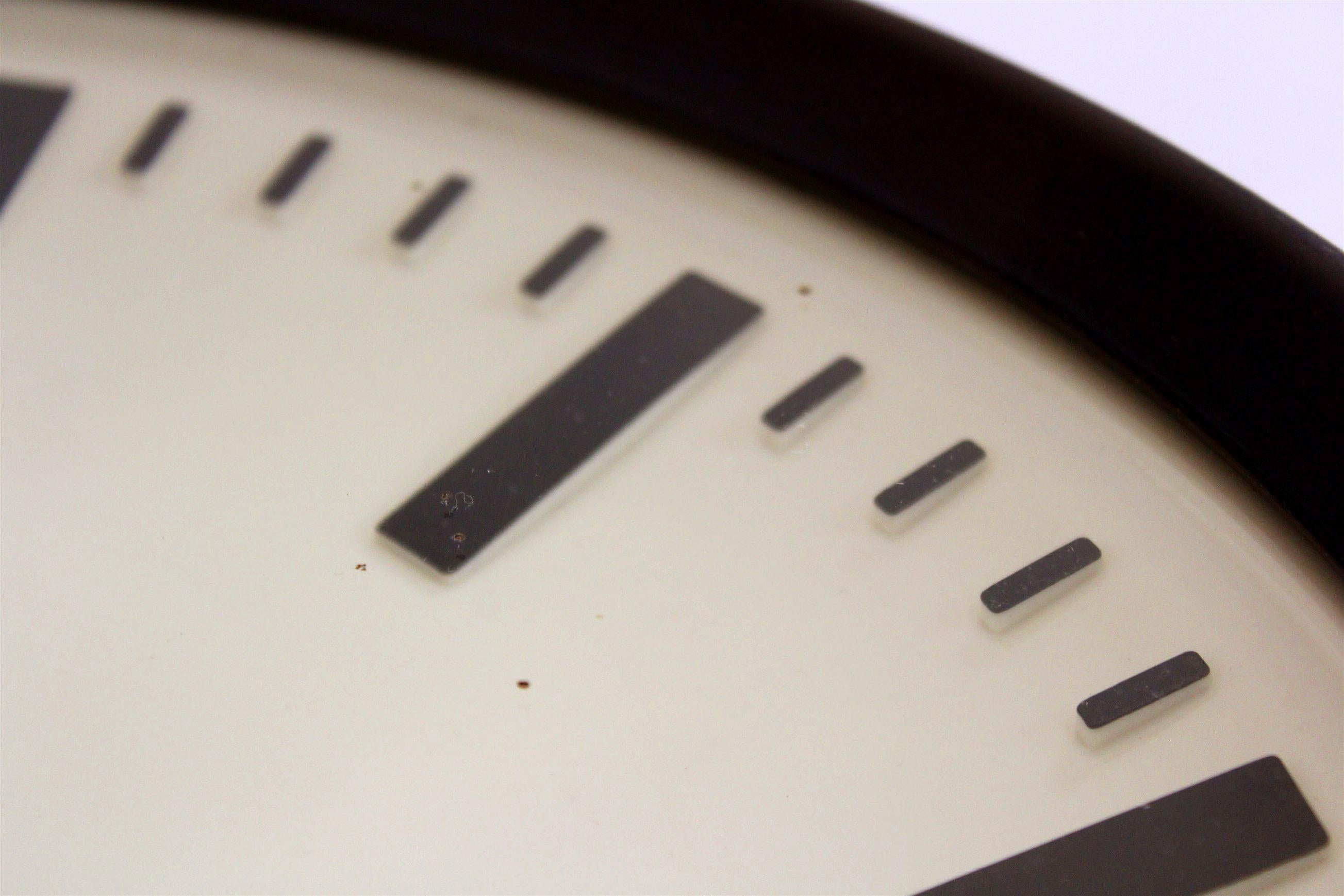 Large Bakelite Railway Clock from Pragotron, 1950s 6
