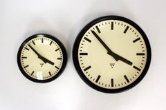 Large Bakelite Railway Clock from Pragotron, 1950s