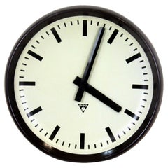 Large Bakelite Railway Clock from Pragotron, 1950s