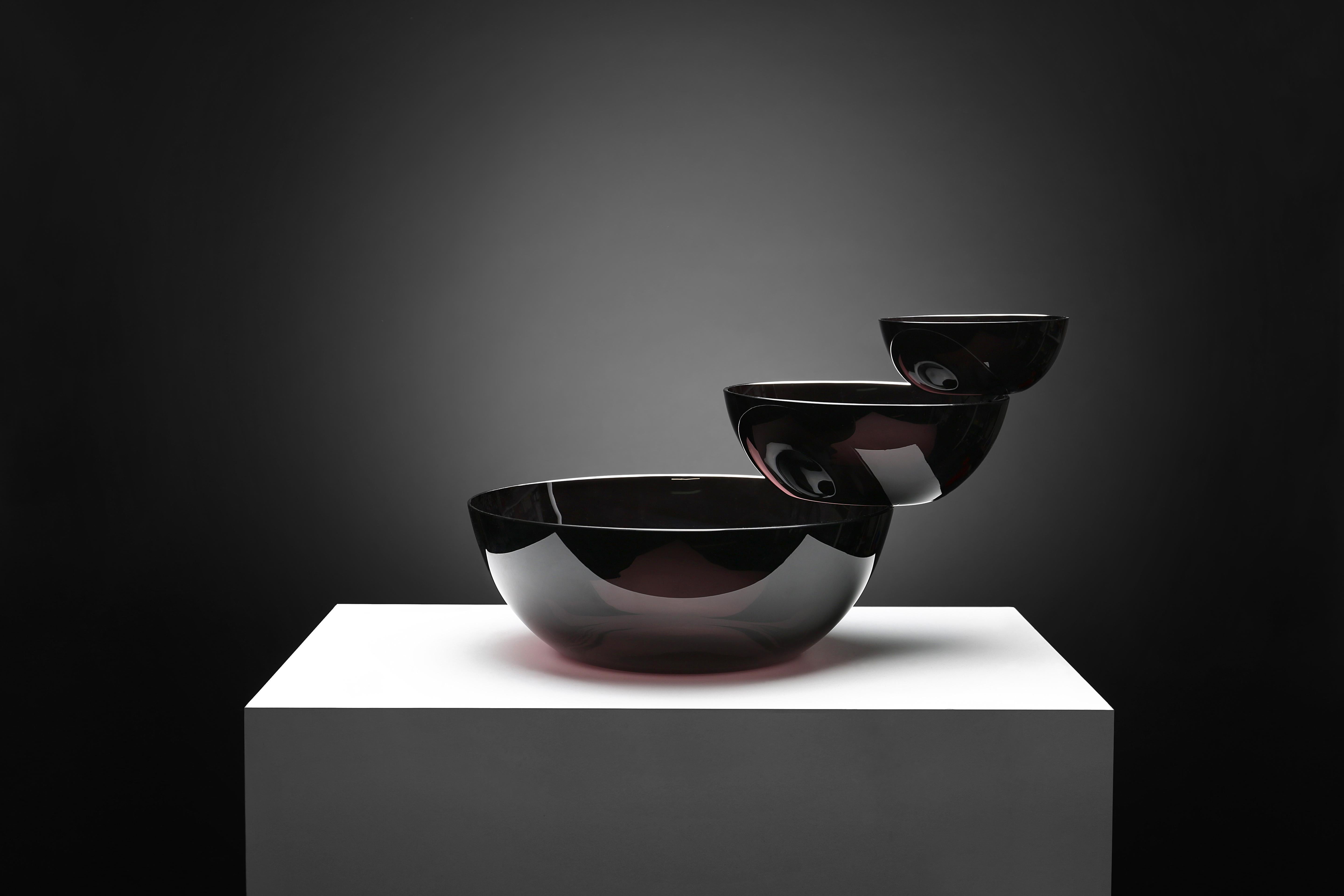 Large Balancing Glass Sculptural Bowl from Balance Collection by Joel Escalona In New Condition In Estado de Mexico CP, Estado de Mexico