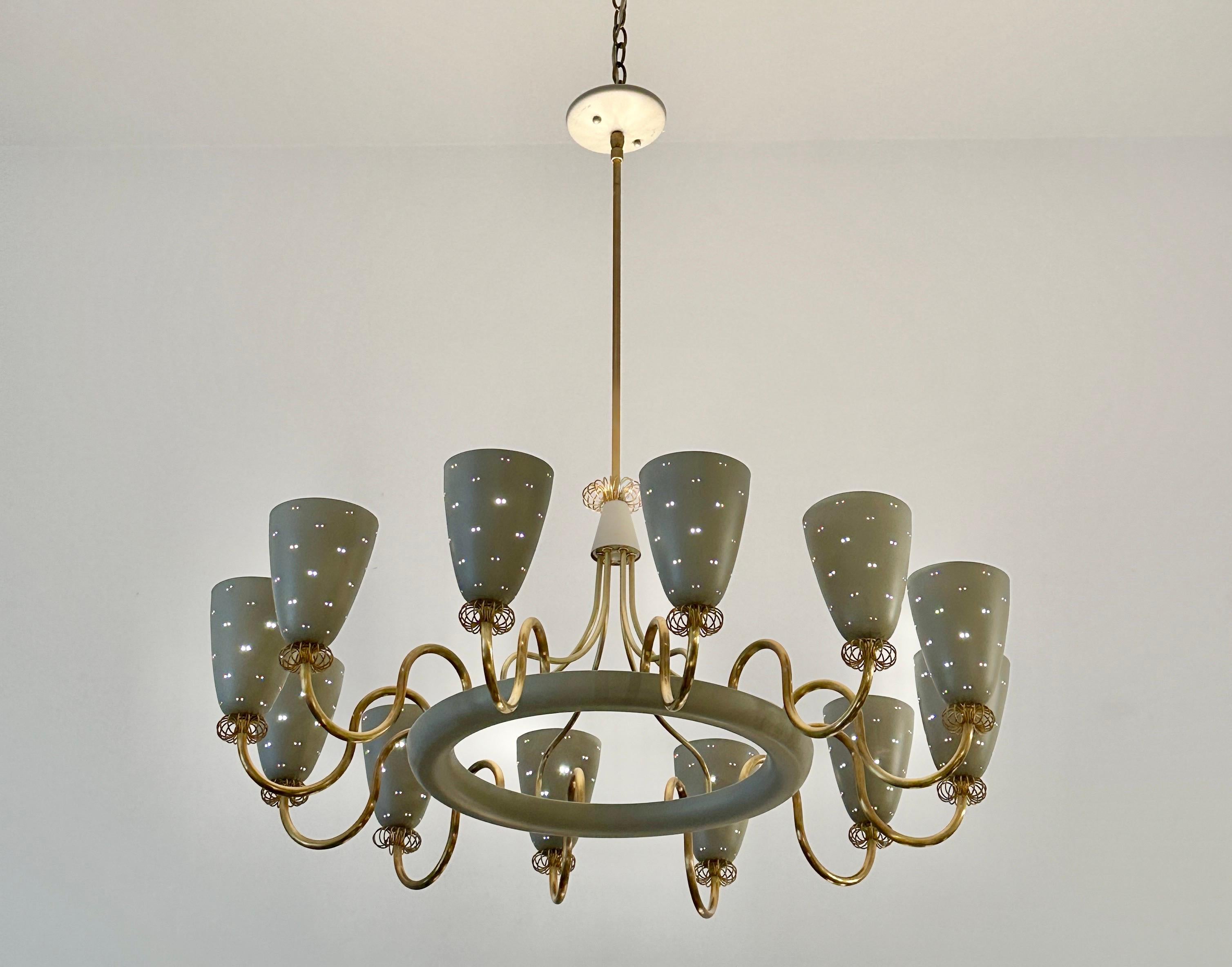 Mid-Century Modern Grand lustre Ballerina de Paavo Tynell pour Lightolier en vente