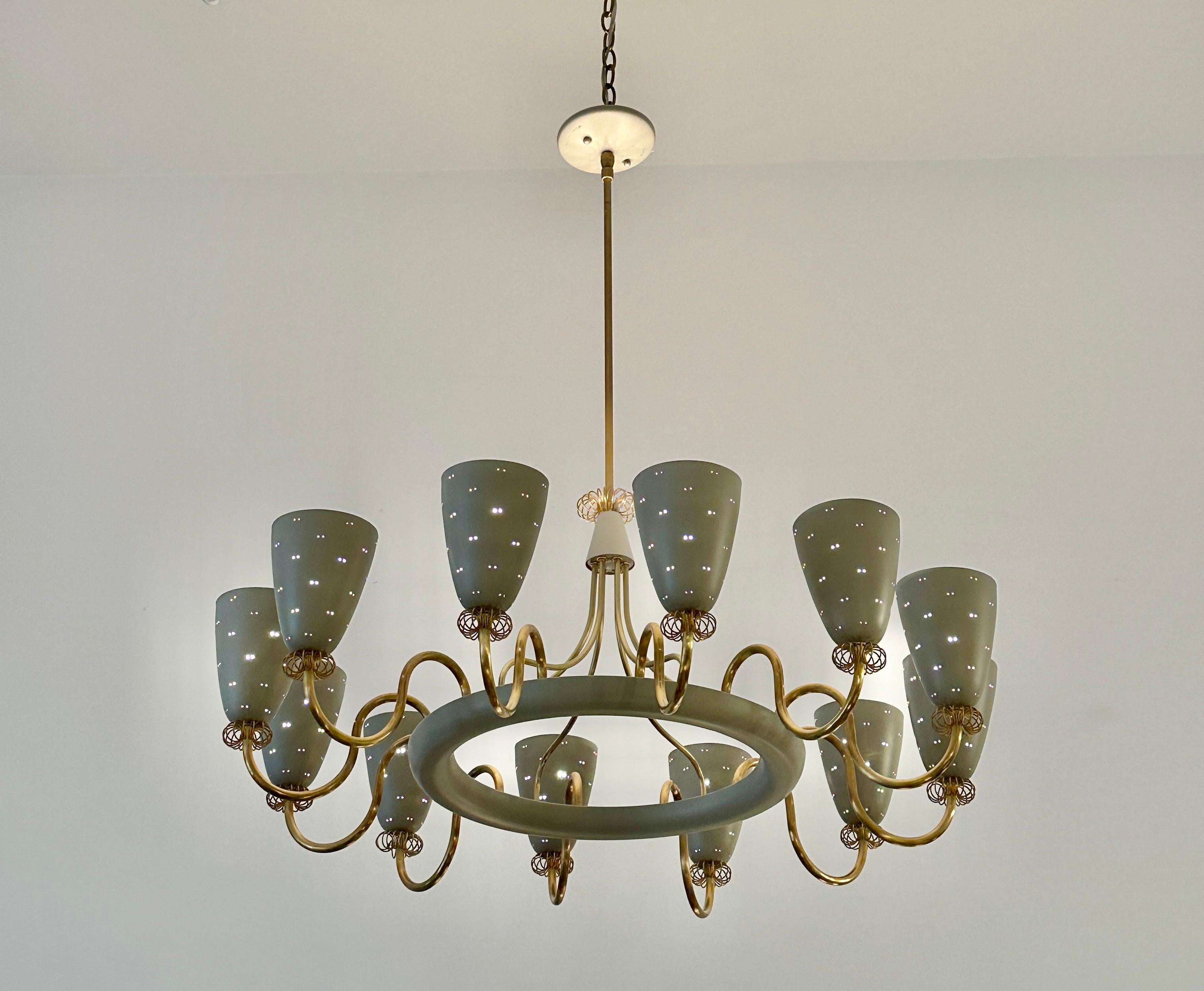 Canadien Grand lustre Ballerina de Paavo Tynell pour Lightolier en vente
