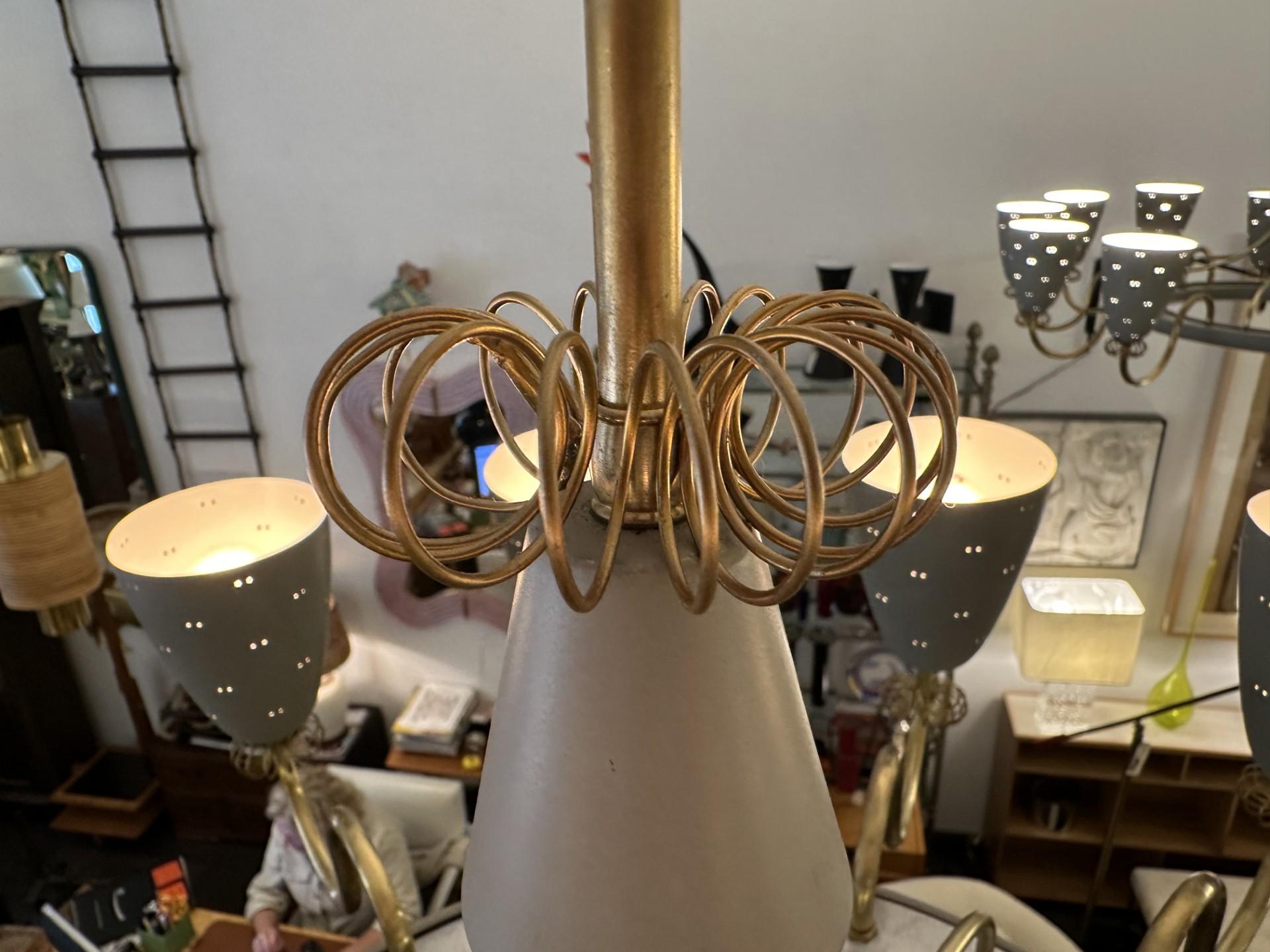 Aluminium Grand lustre Ballerina de Paavo Tynell pour Lightolier en vente