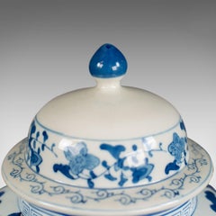 Large Baluster Vase and Cover, Blue & White, Chinese, Ceramic, Urn, 20th Century