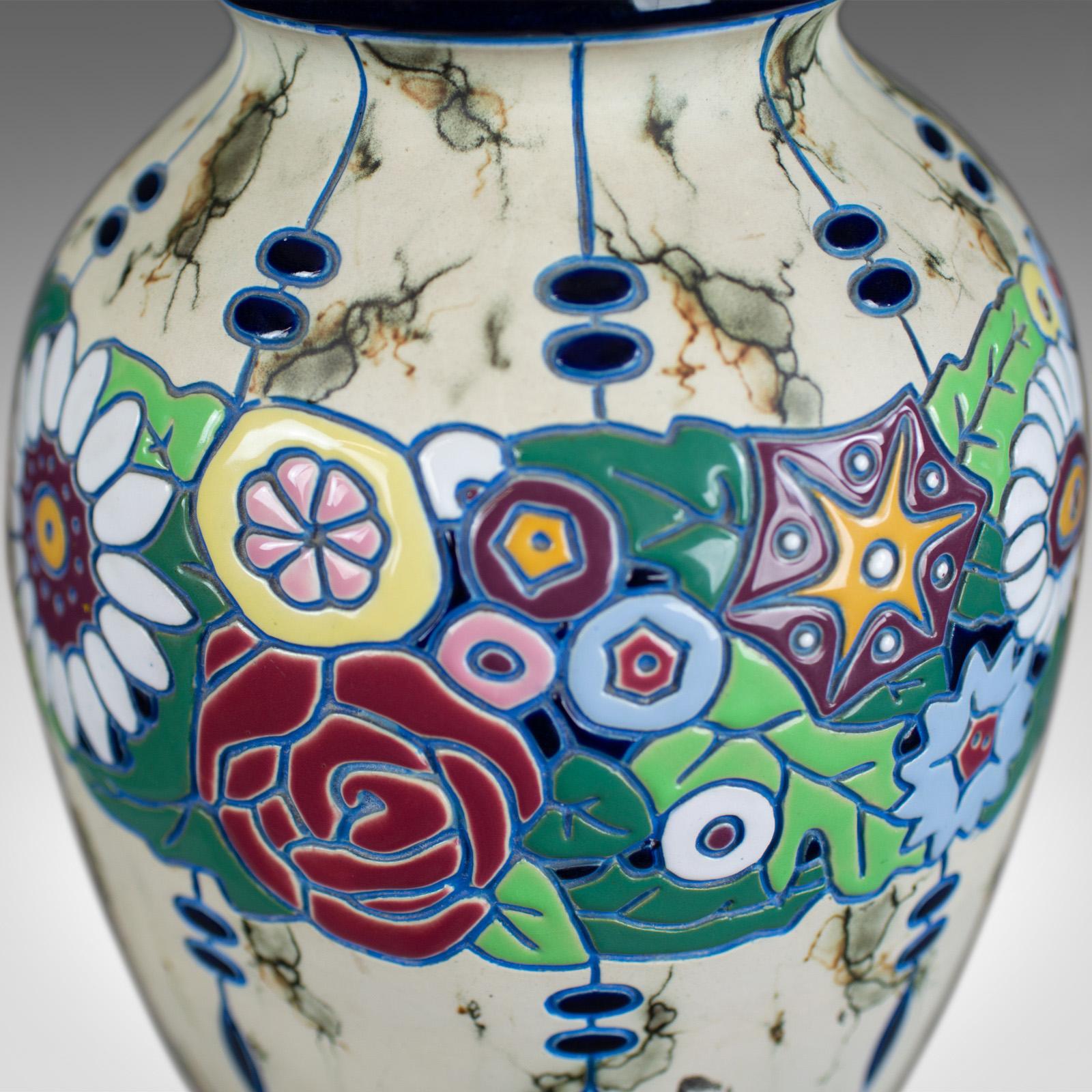 Große Baluster-Vase, tschechoslowakische Amphora-Keramik, Mitte 20. (Tschechisch) im Angebot