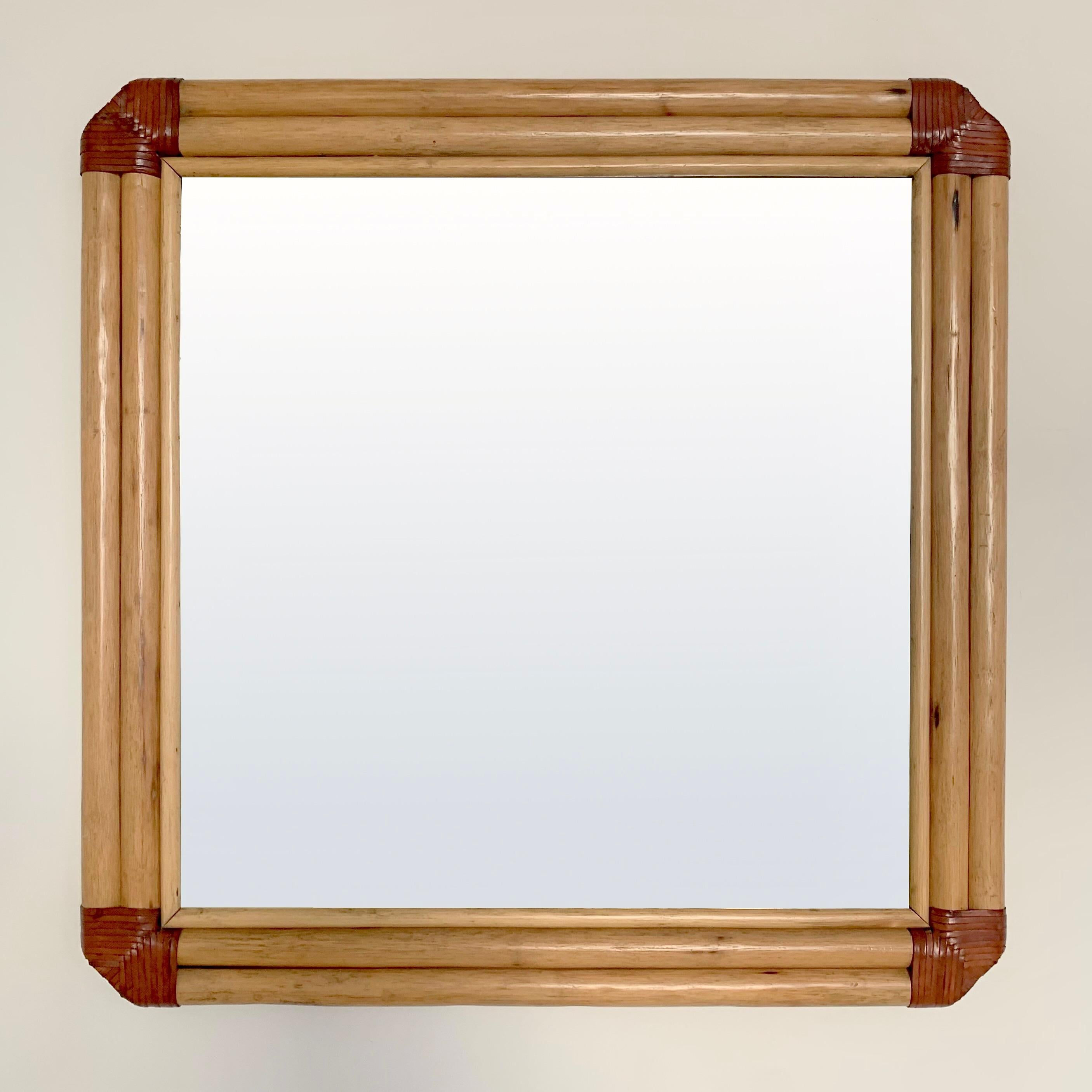 Nice large Gervasoni wall mirror circa 1970, Italy.
Bamboo and leather.
Dimensions: 90cm H, 90 cmW, 6 cm D.
Original condition.
All purchases are covered by our Buyer Protection Guarantee.
This item can be returned within 7 days of delivery.
We ship
