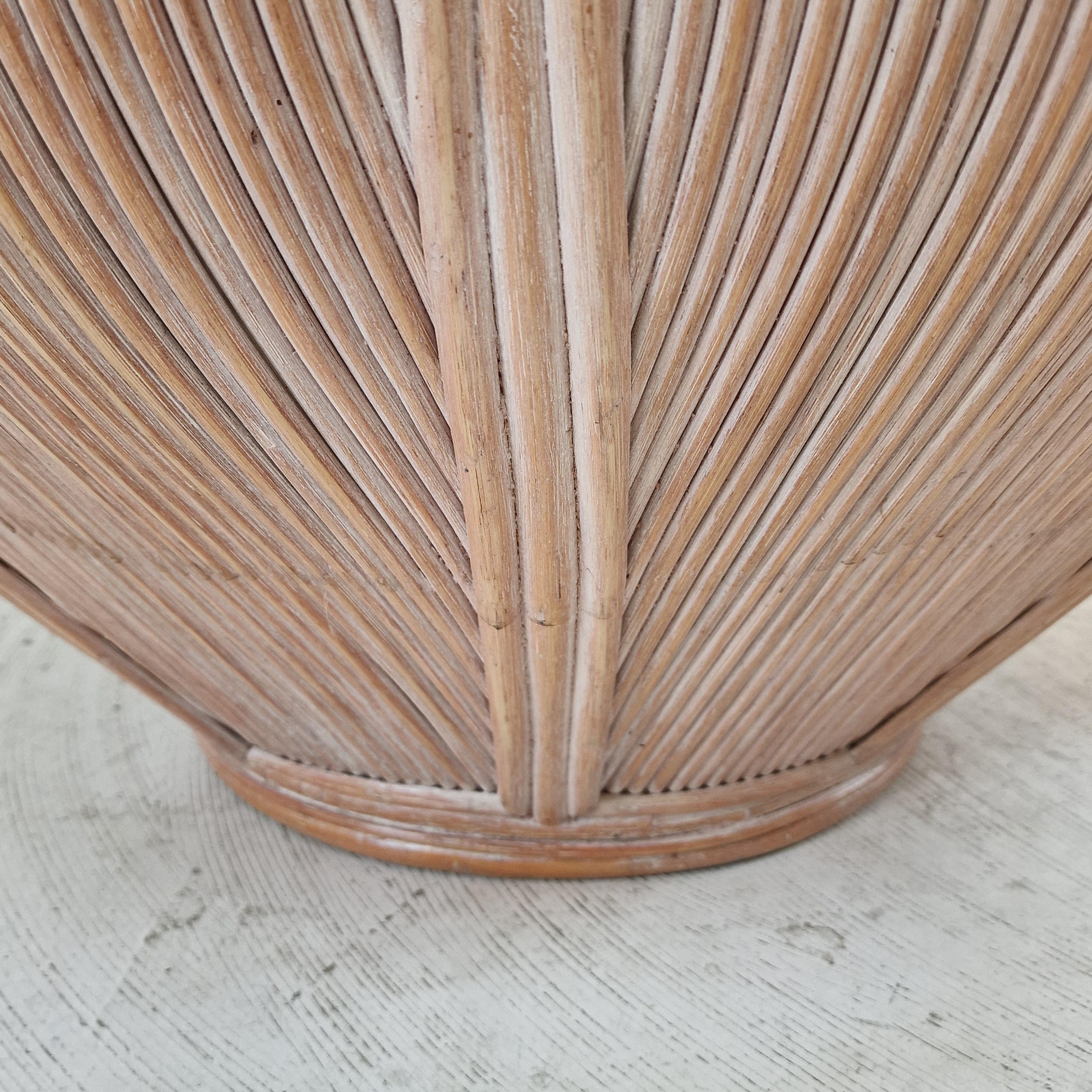 Large Bamboo and Rattan Flowerpot or Planter, France 1970's For Sale 4
