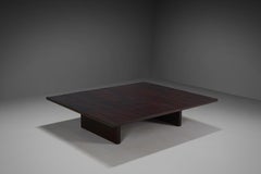 Tavolino grande in bambù e wengé di Axel Vervoordt, Belgio