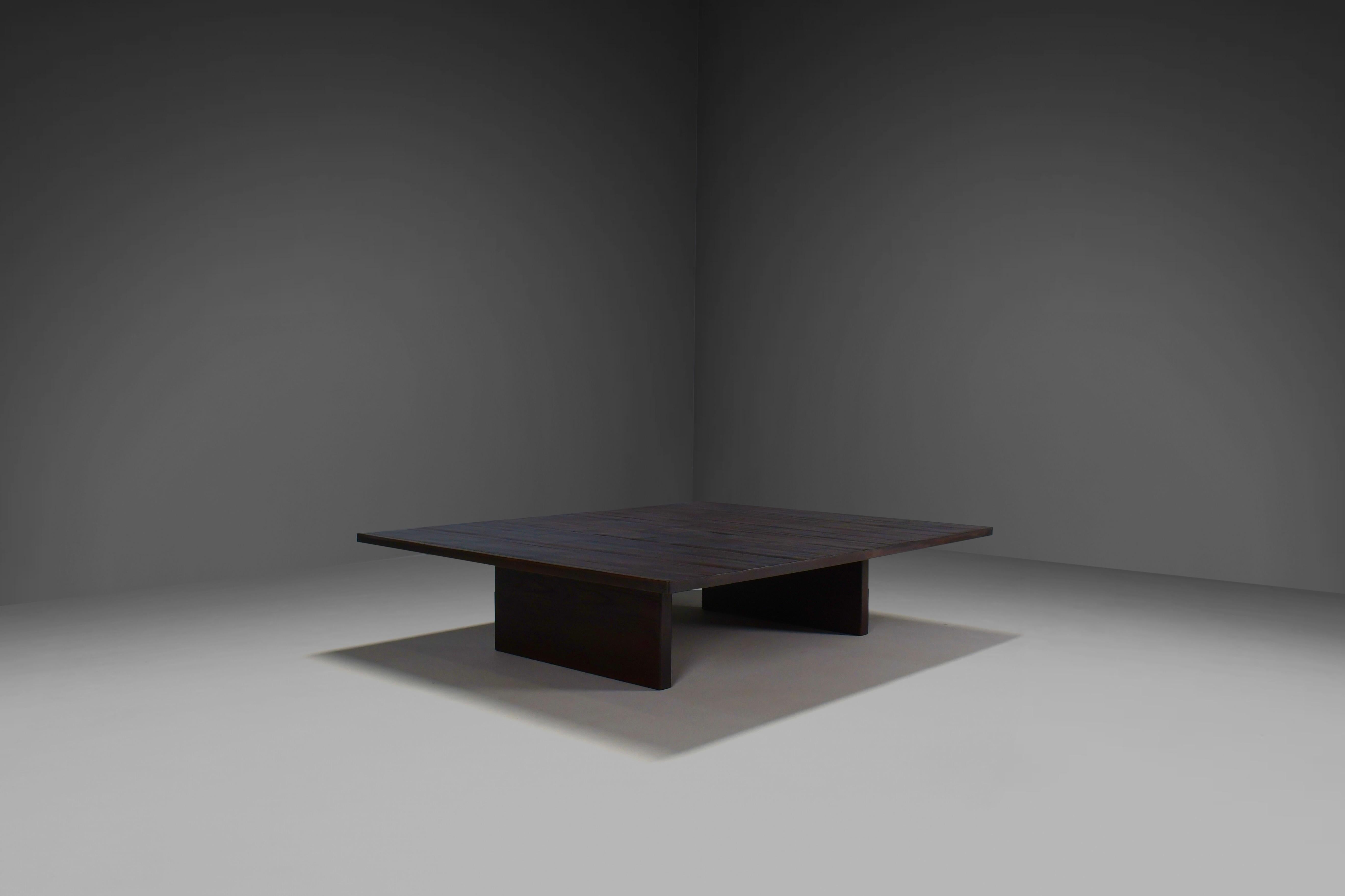 Japonisme Large Bamboo and Wenge Coffee Table by Axel Vervoordt, Belgium