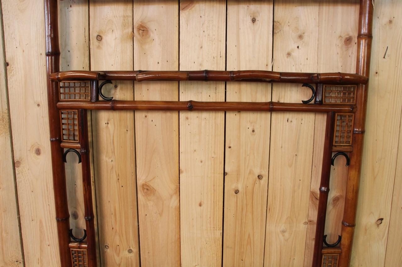 Français Grand porte-manteau en bambou Fin du 19e siècle en vente