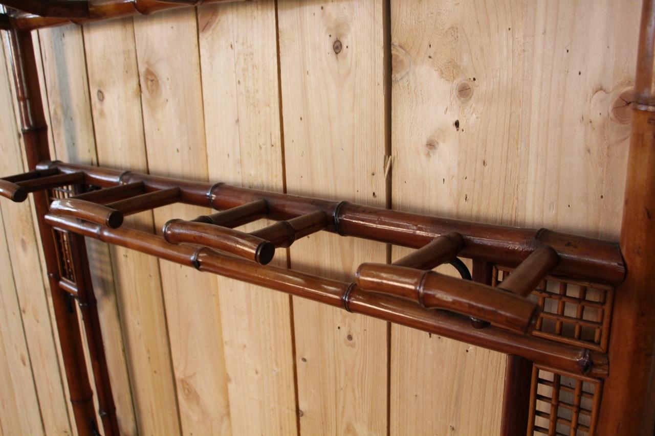 Grand porte-manteau en bambou Fin du 19e siècle en vente 2