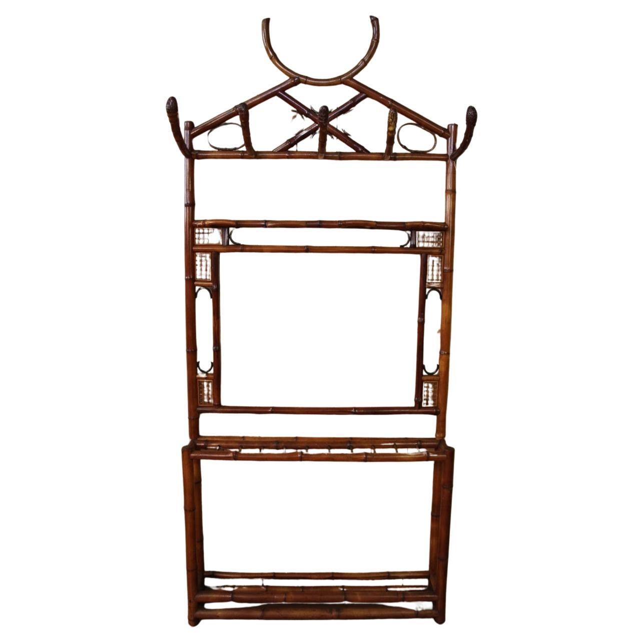 Large Bamboo Coat Rack Late 19th Century