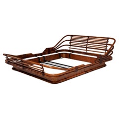 Large Bamboo Double Bed manufactured by Vivai del Sud, Italy, 1970s