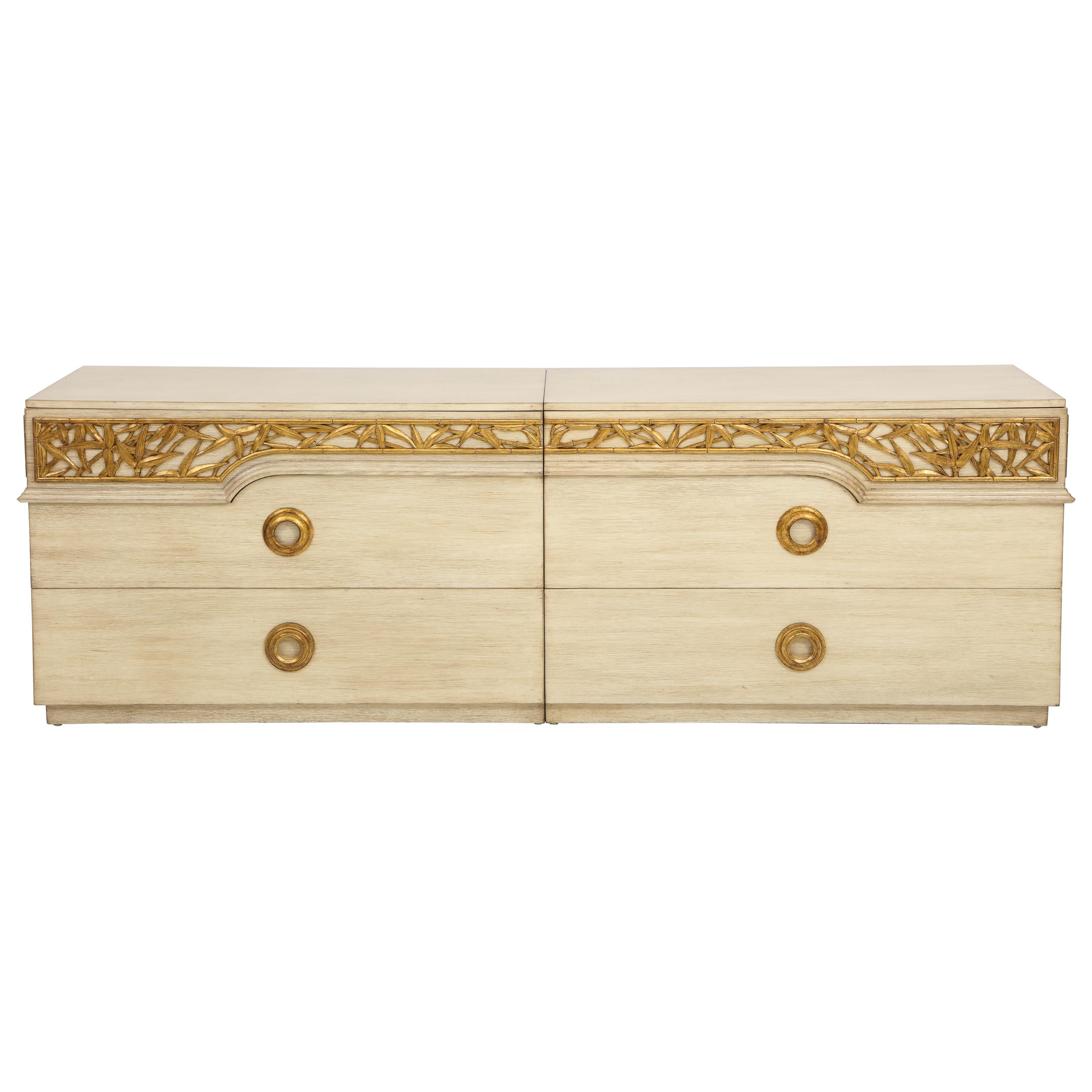 Large Bamboo Dresser by James Mont For Sale