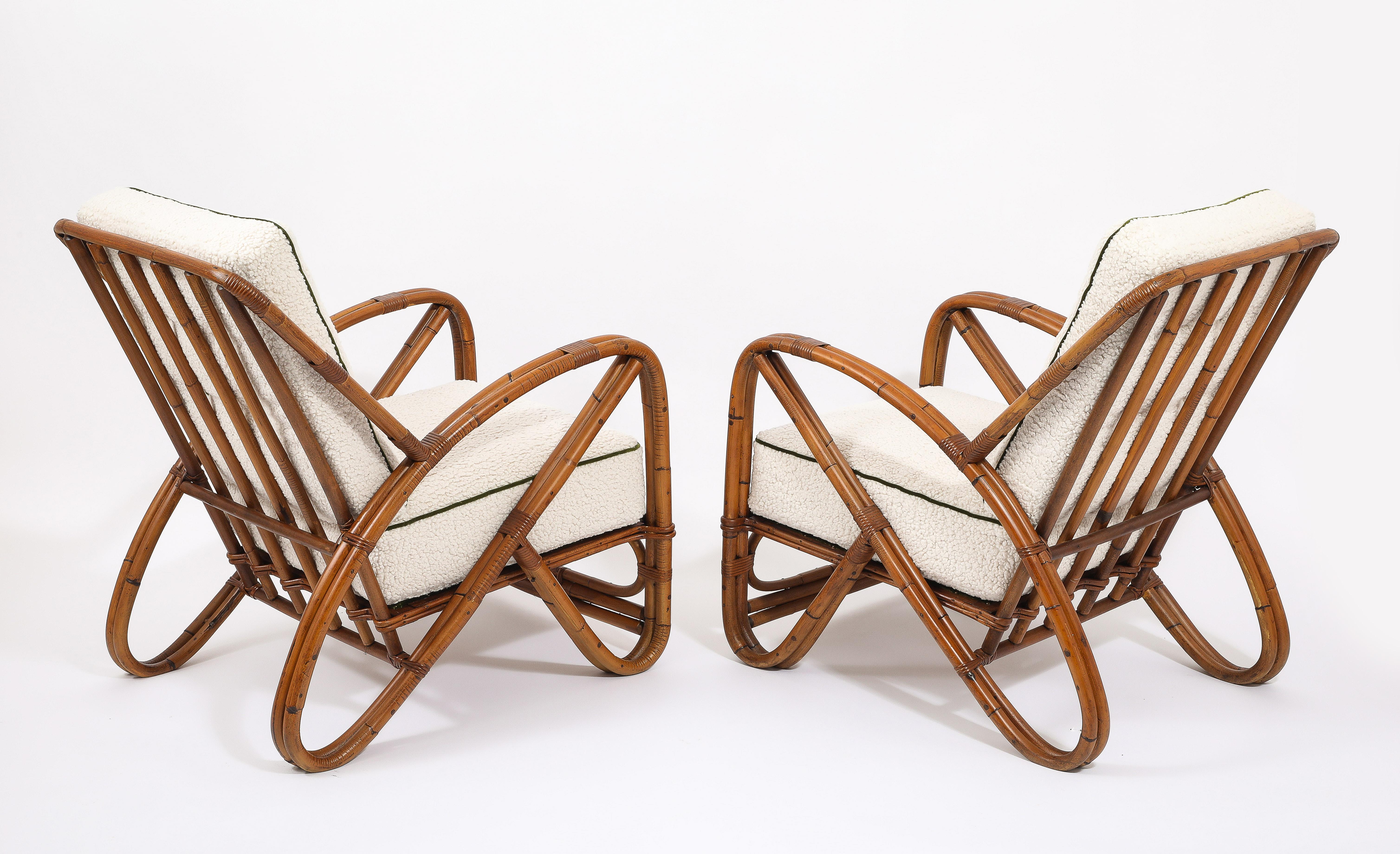 Large Bamboo Loungers, Paul Frankl. USA 1950's For Sale 4
