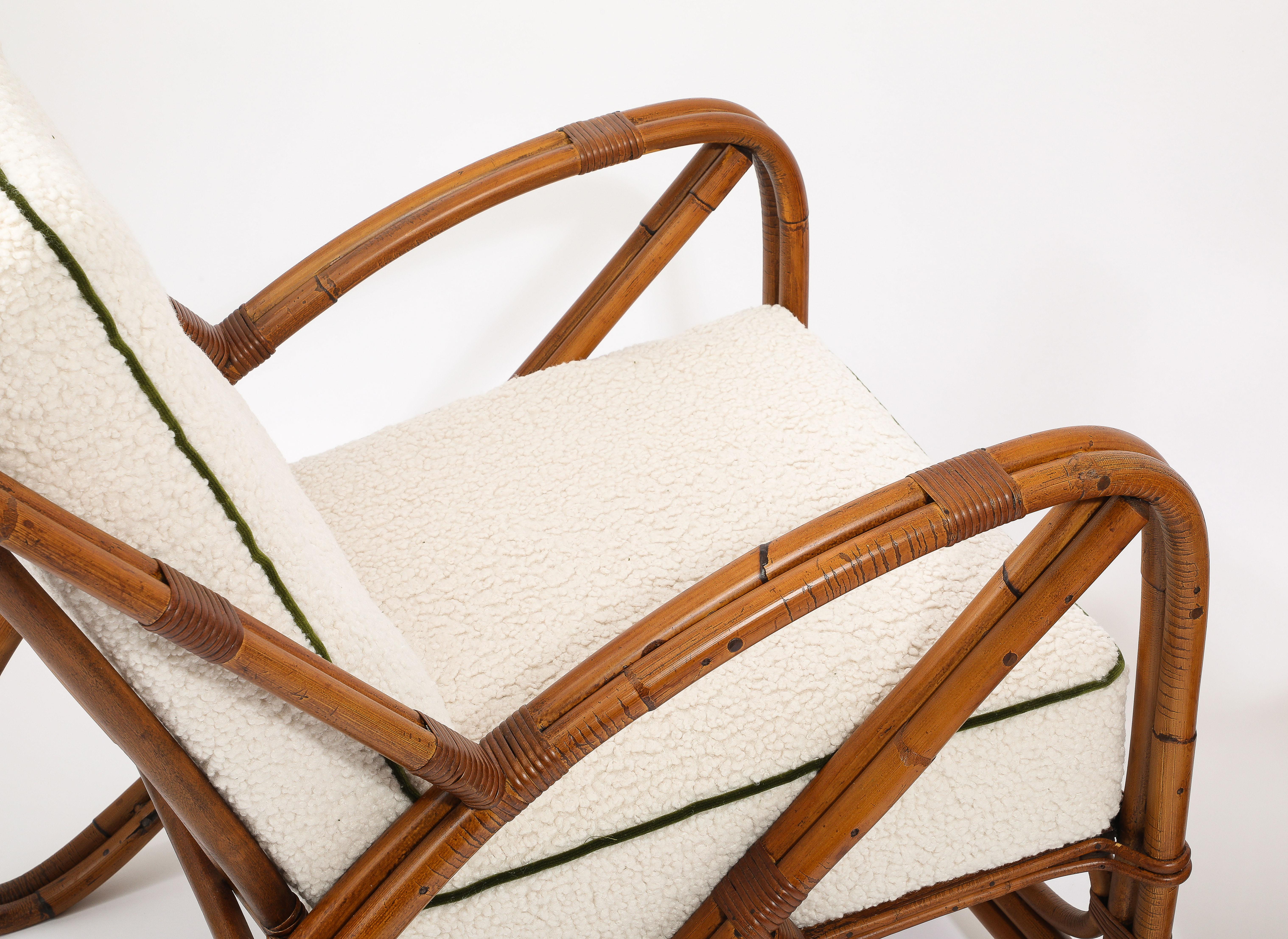 Large Bamboo Loungers, Paul Frankl. USA 1950's For Sale 5