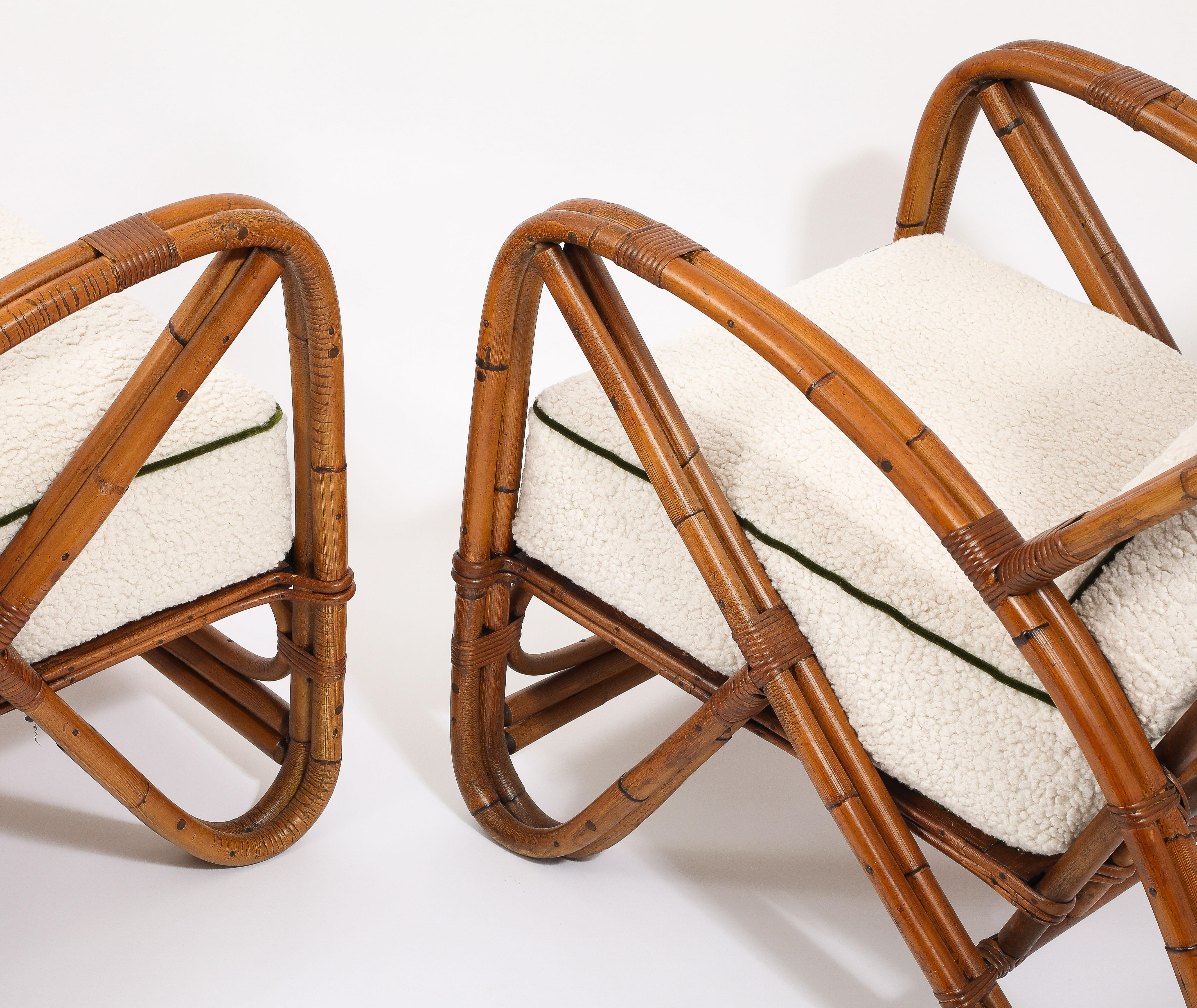 Large Bamboo Loungers, Paul Frankl. USA 1950's For Sale 6