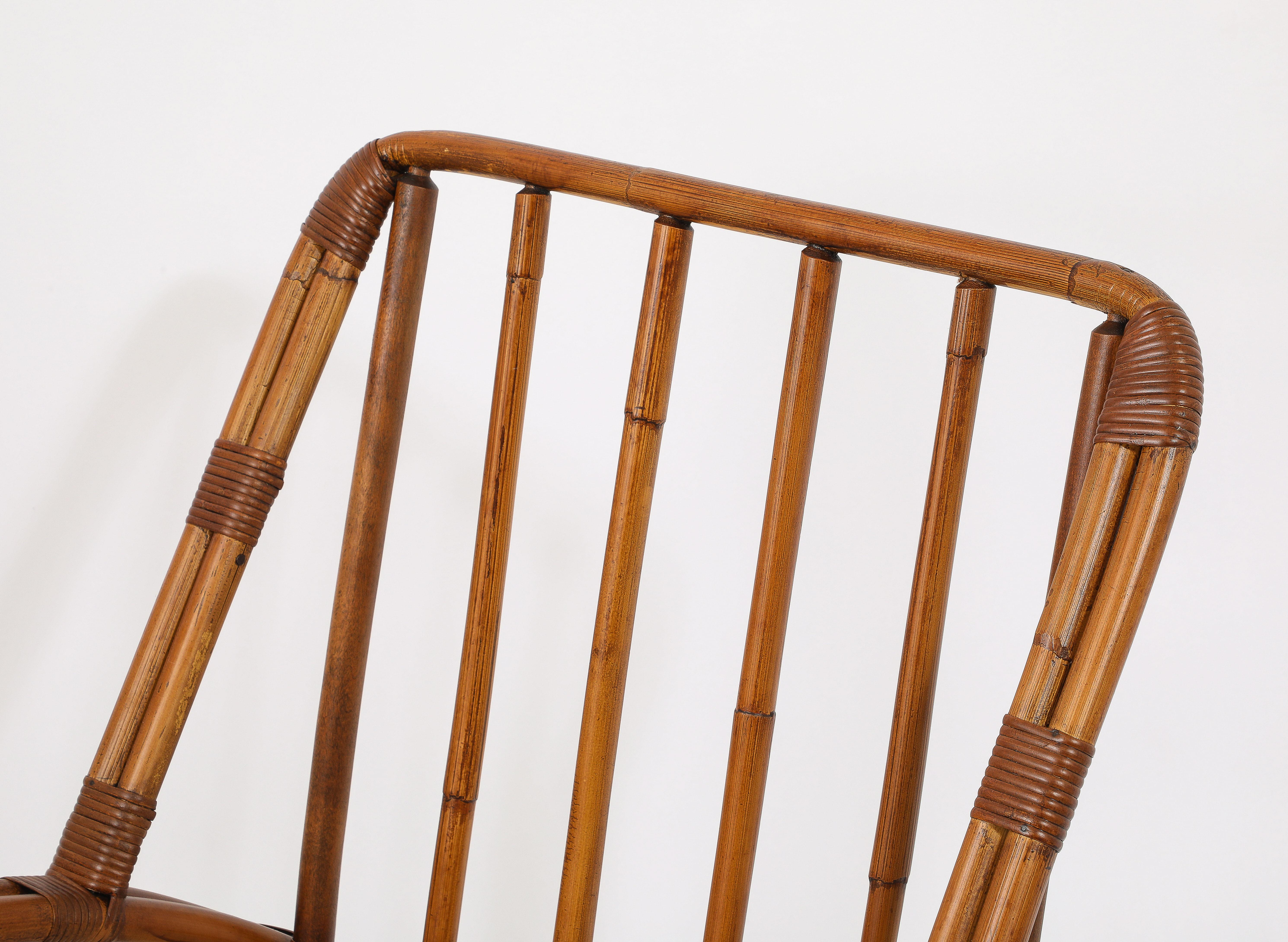 Large Bamboo Loungers, Paul Frankl. USA 1950's For Sale 11