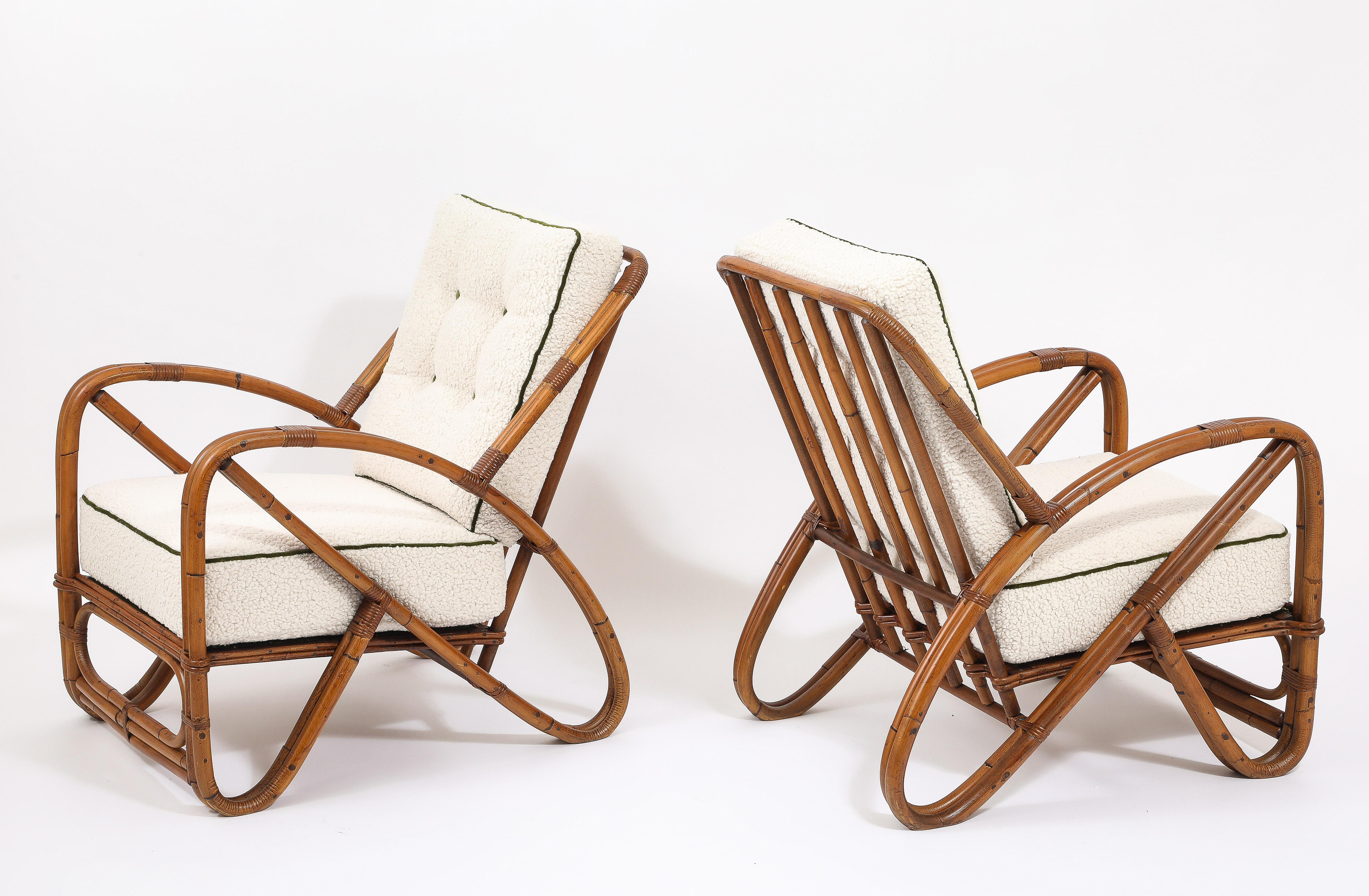 Large Bamboo Loungers, Paul Frankl. USA 1950's For Sale 13