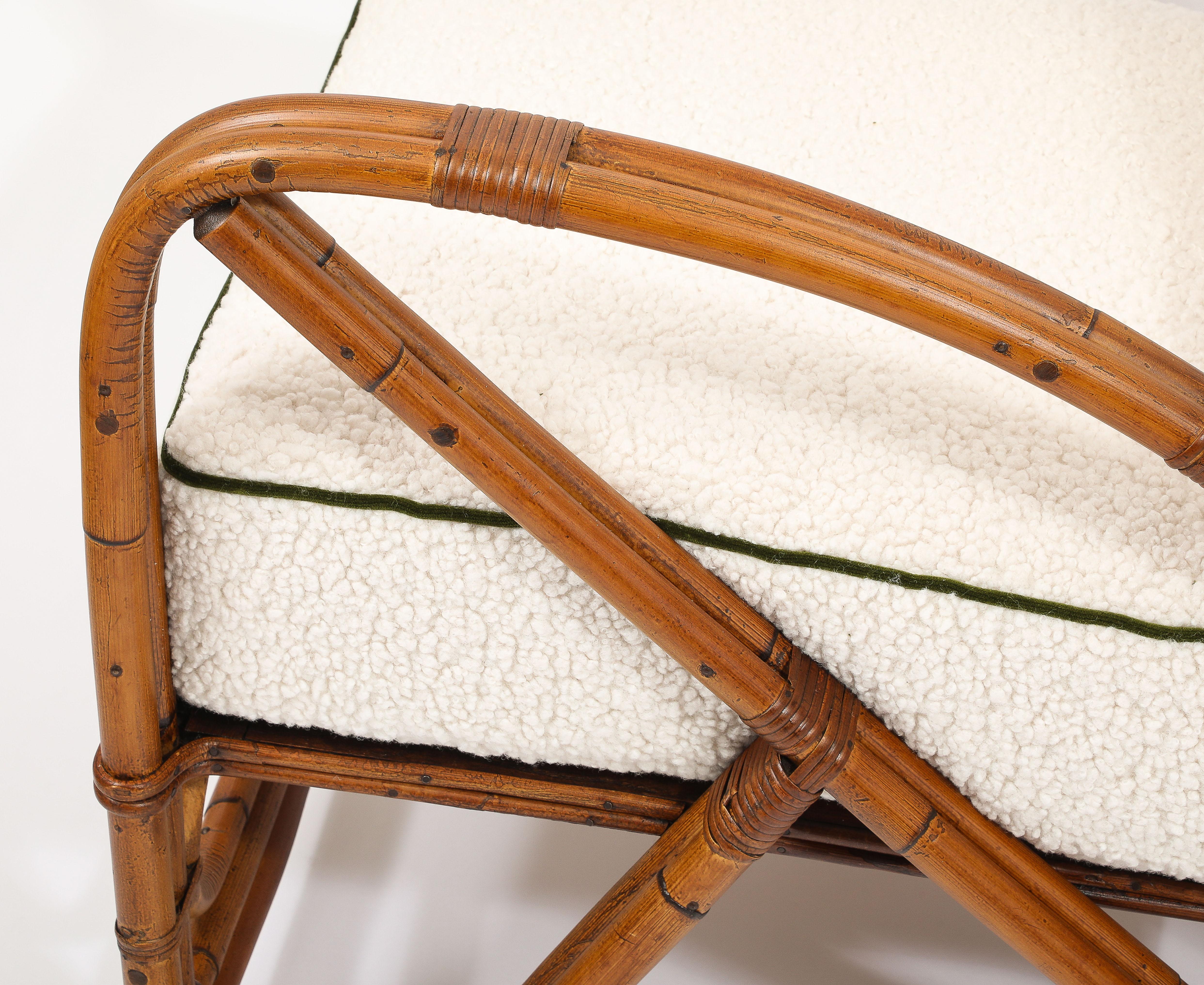 Large Bamboo Loungers, Paul Frankl. USA 1950's For Sale 2