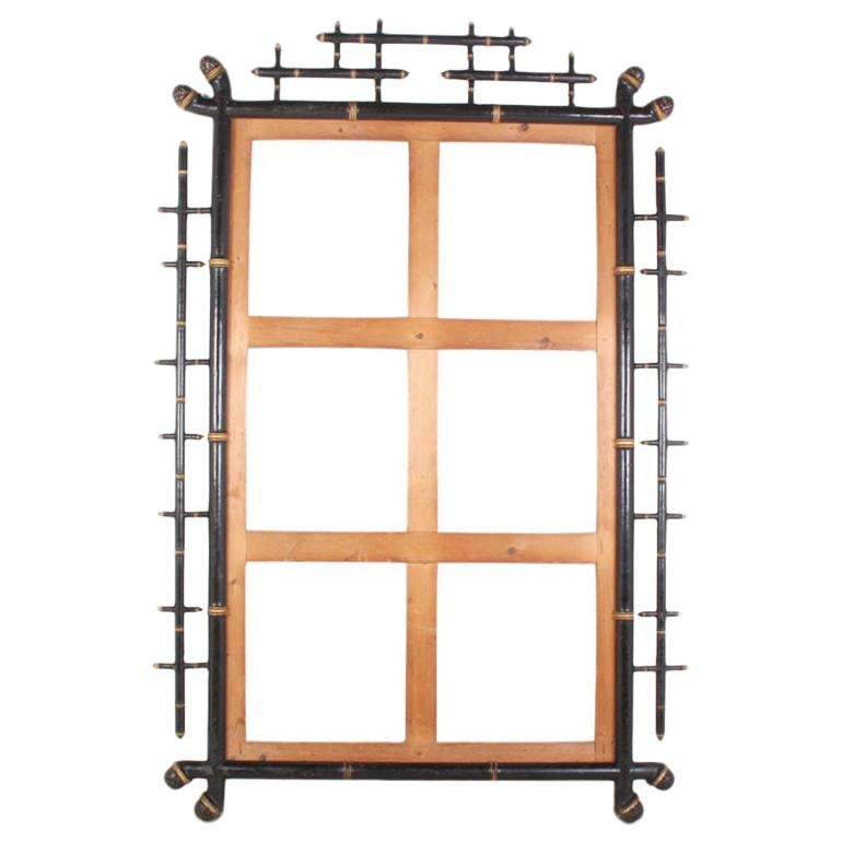 Large Bamboo Mirror Frame at 1stDibs