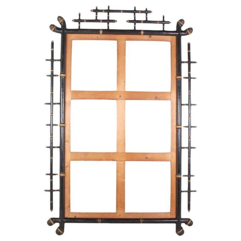 Large Bamboo Mirror Frame at 1stDibs