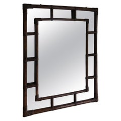 Large Bamboo Mirror, French, Circa 1970
