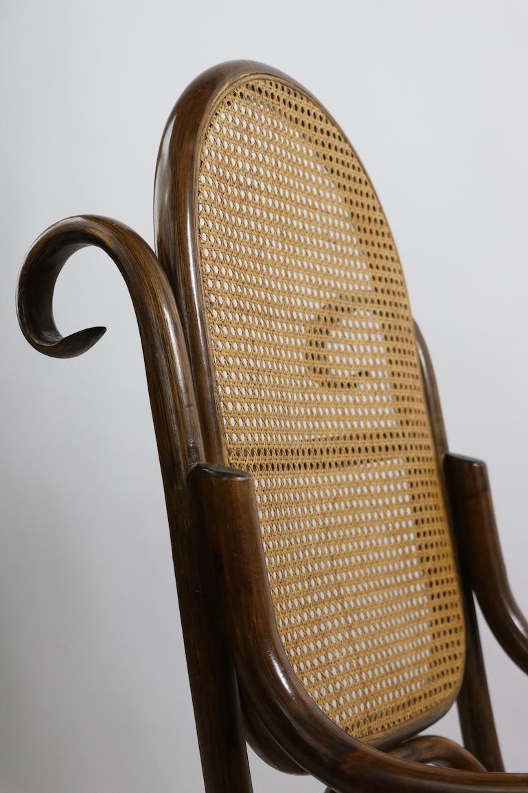 Korean Large Bamboo Rocking Chair after Albini For Sale