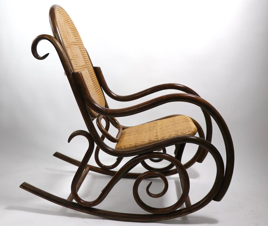 20th Century Large Bamboo Rocking Chair after Albini For Sale