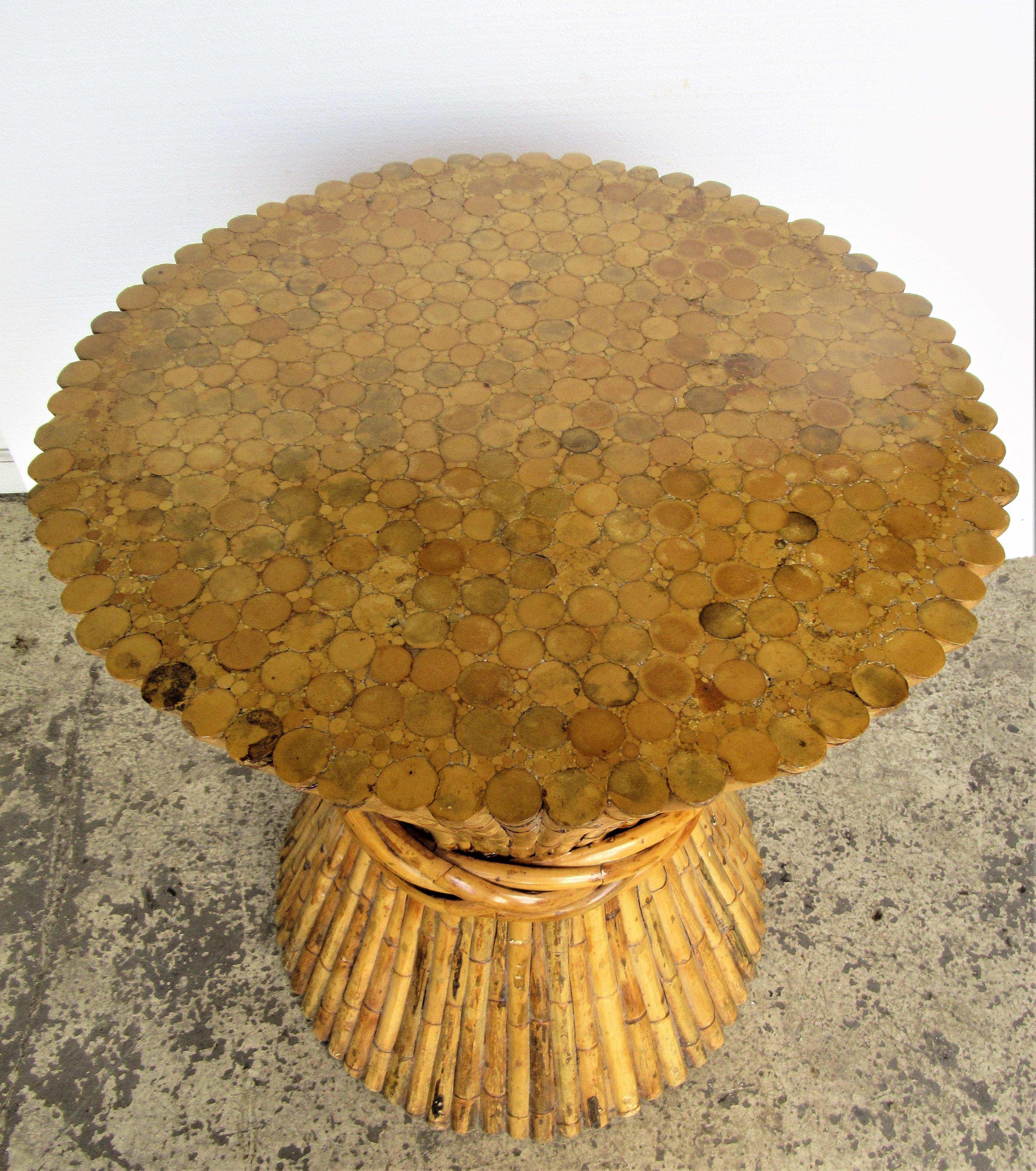 Large Bamboo Sheaf of Wheat Table 8