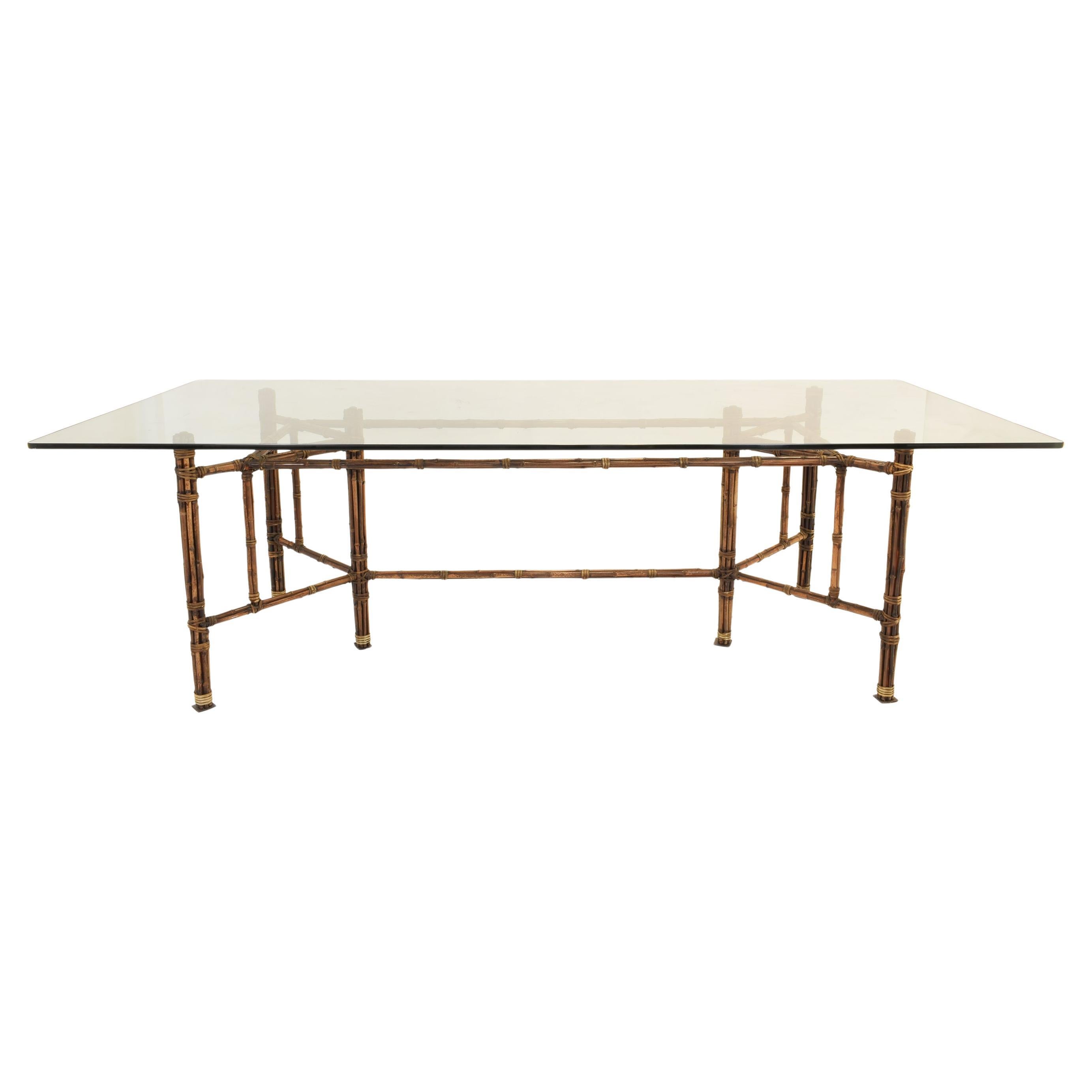 Grande table en bambou, McGuire Production, États-Unis, années 1970 en vente