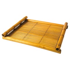 Vintage Large Bamboo Tray