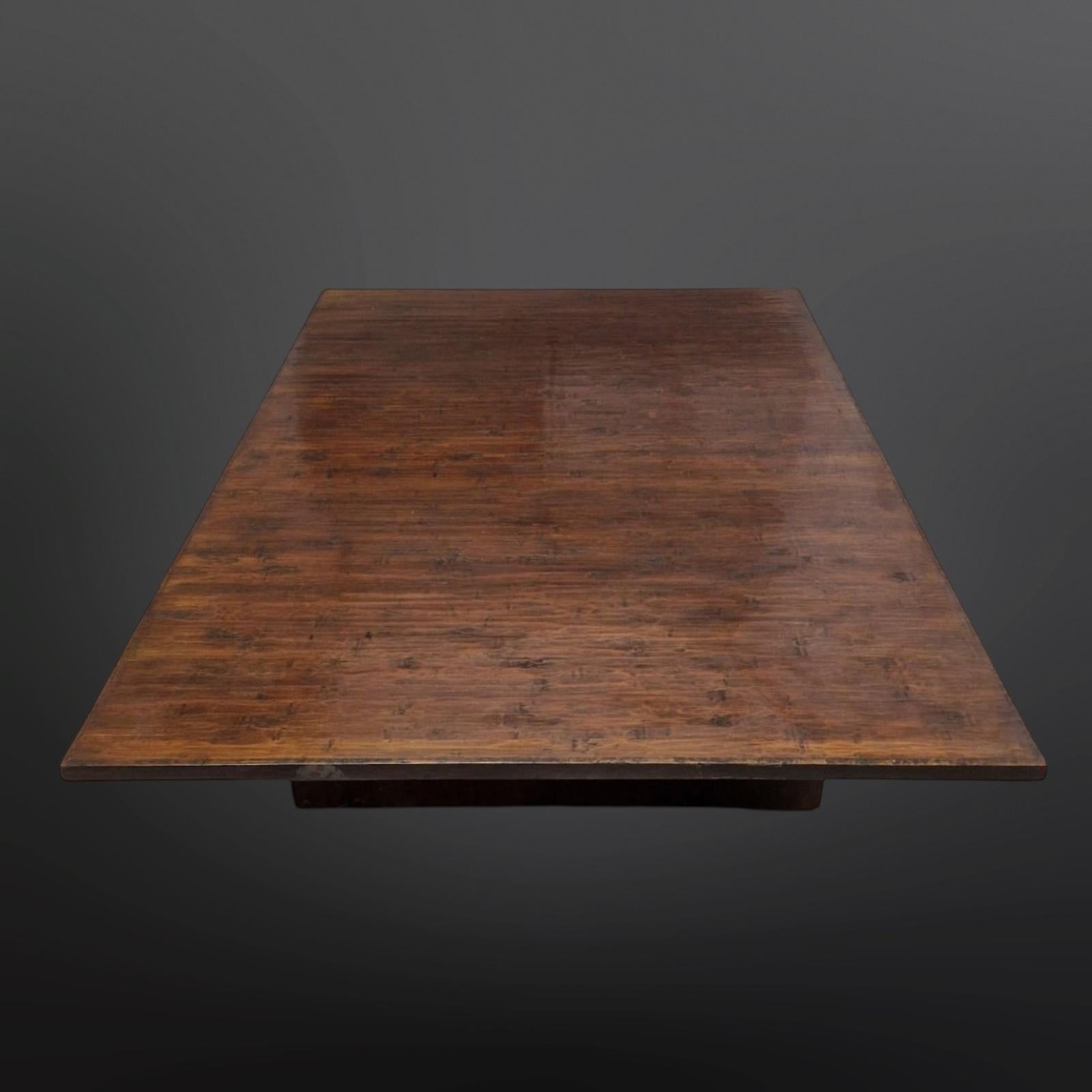 Large bamboo wabi sabi coffee table by Axel Vervoordt, Belgium 1980s 2