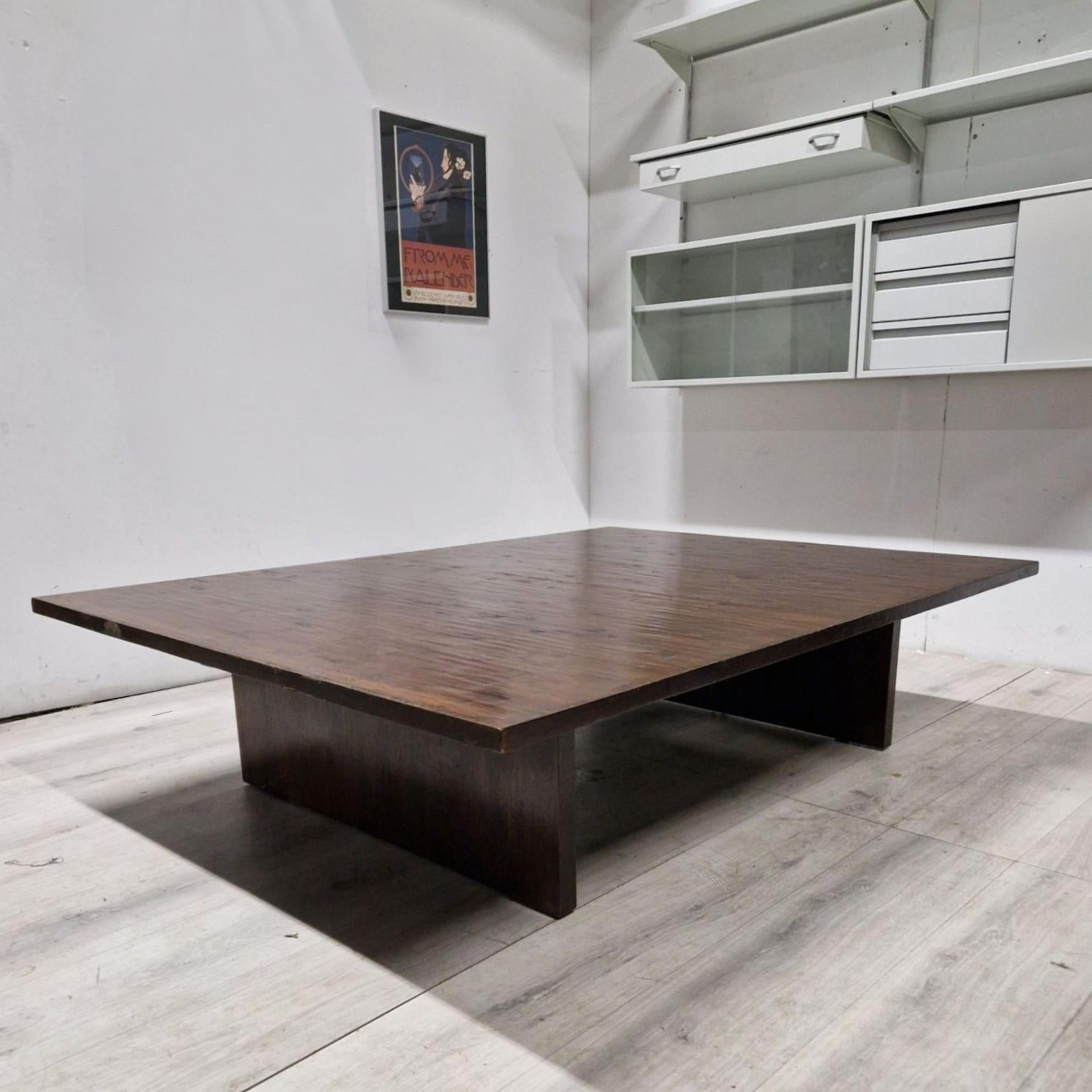 Large bamboo wabi sabi coffee table by Axel Vervoordt, Belgium 1980s In Good Condition In ECHT, NL