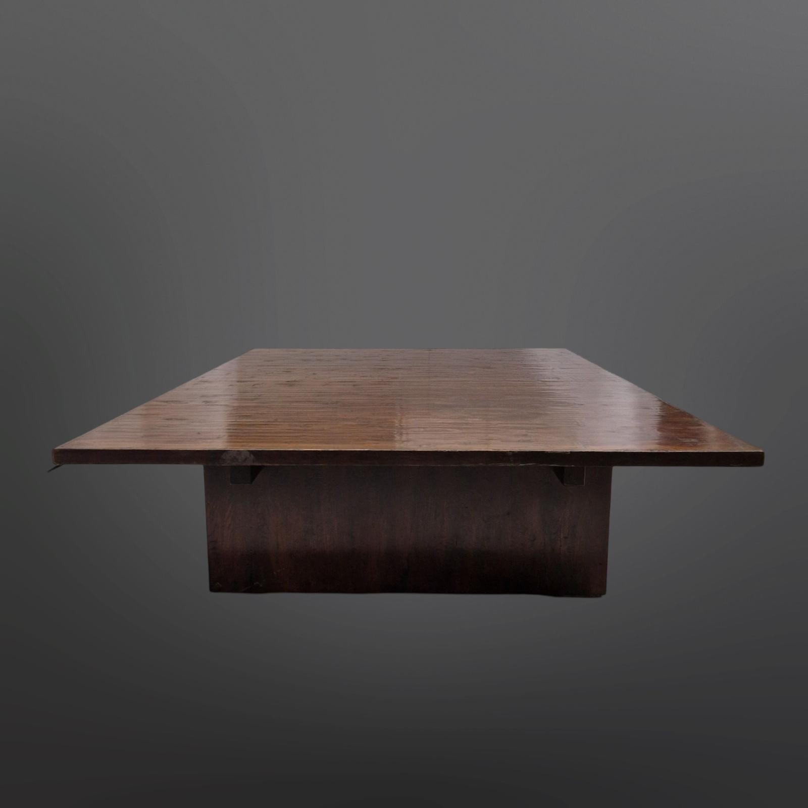 20th Century Large bamboo wabi sabi coffee table by Axel Vervoordt, Belgium 1980s