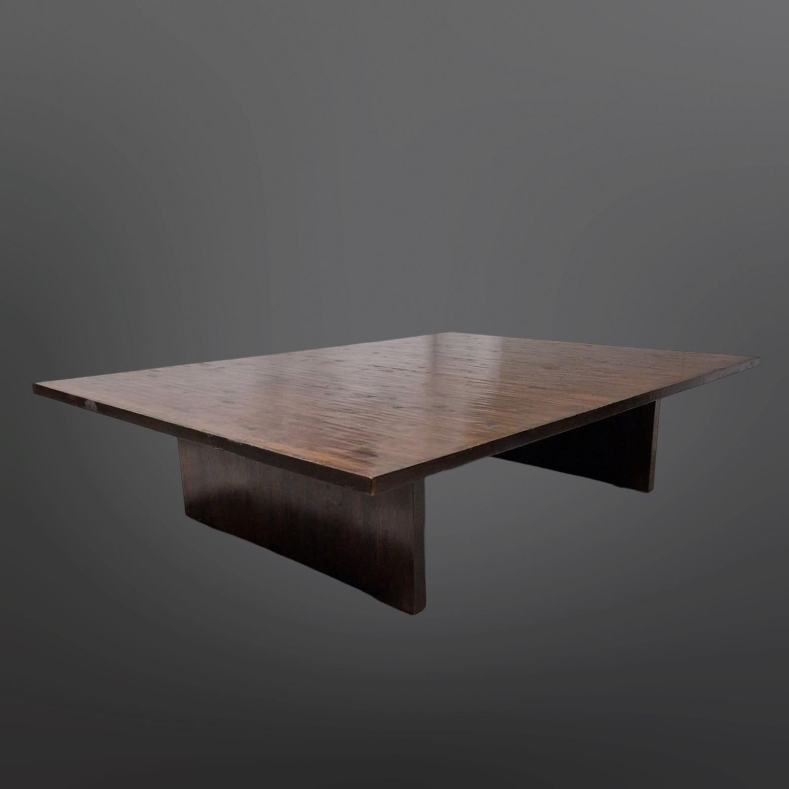 Bamboo Large bamboo wabi sabi coffee table by Axel Vervoordt, Belgium 1980s