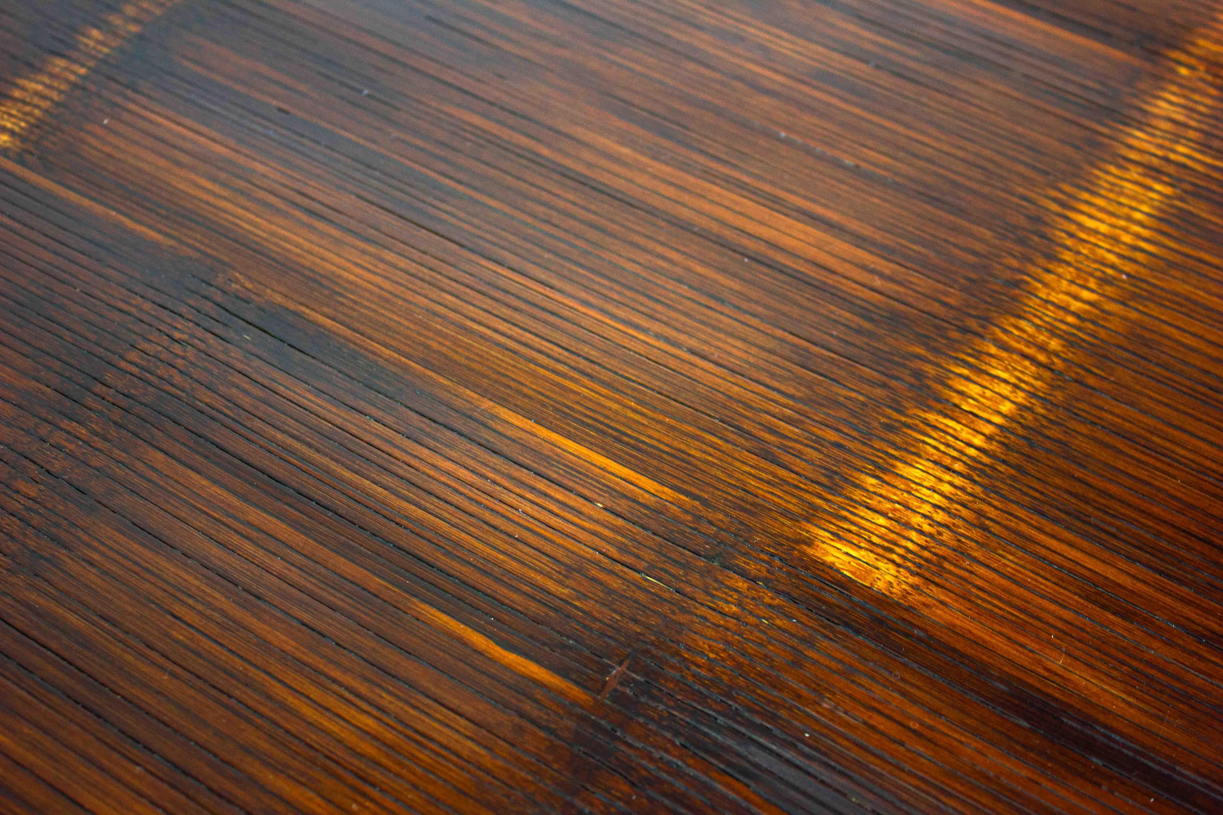 Large bamboo & wengé coffee table by Axel Vervoordt, 1980s 9