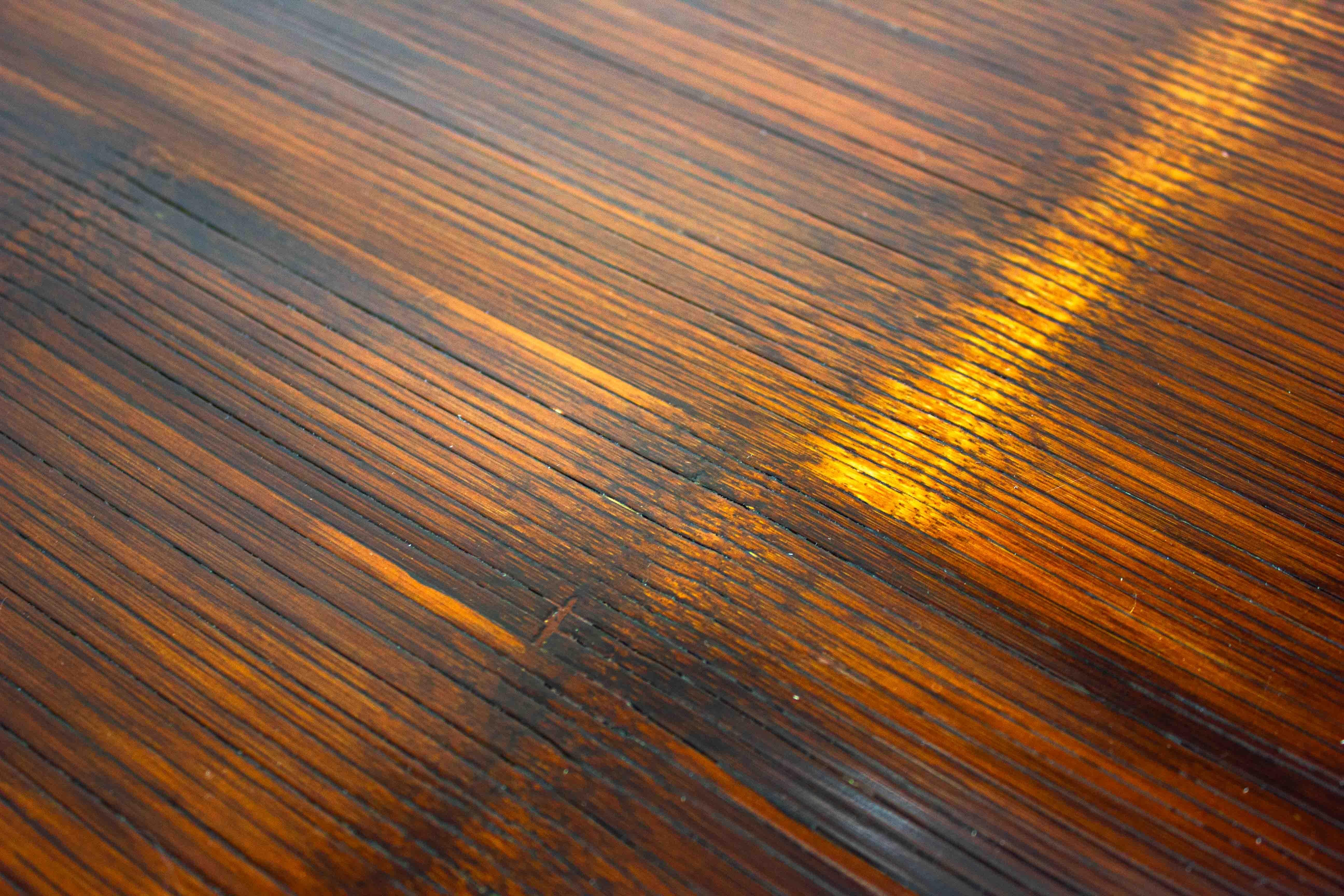 Large bamboo & wengé coffee table by Axel Vervoordt, 1980s 10