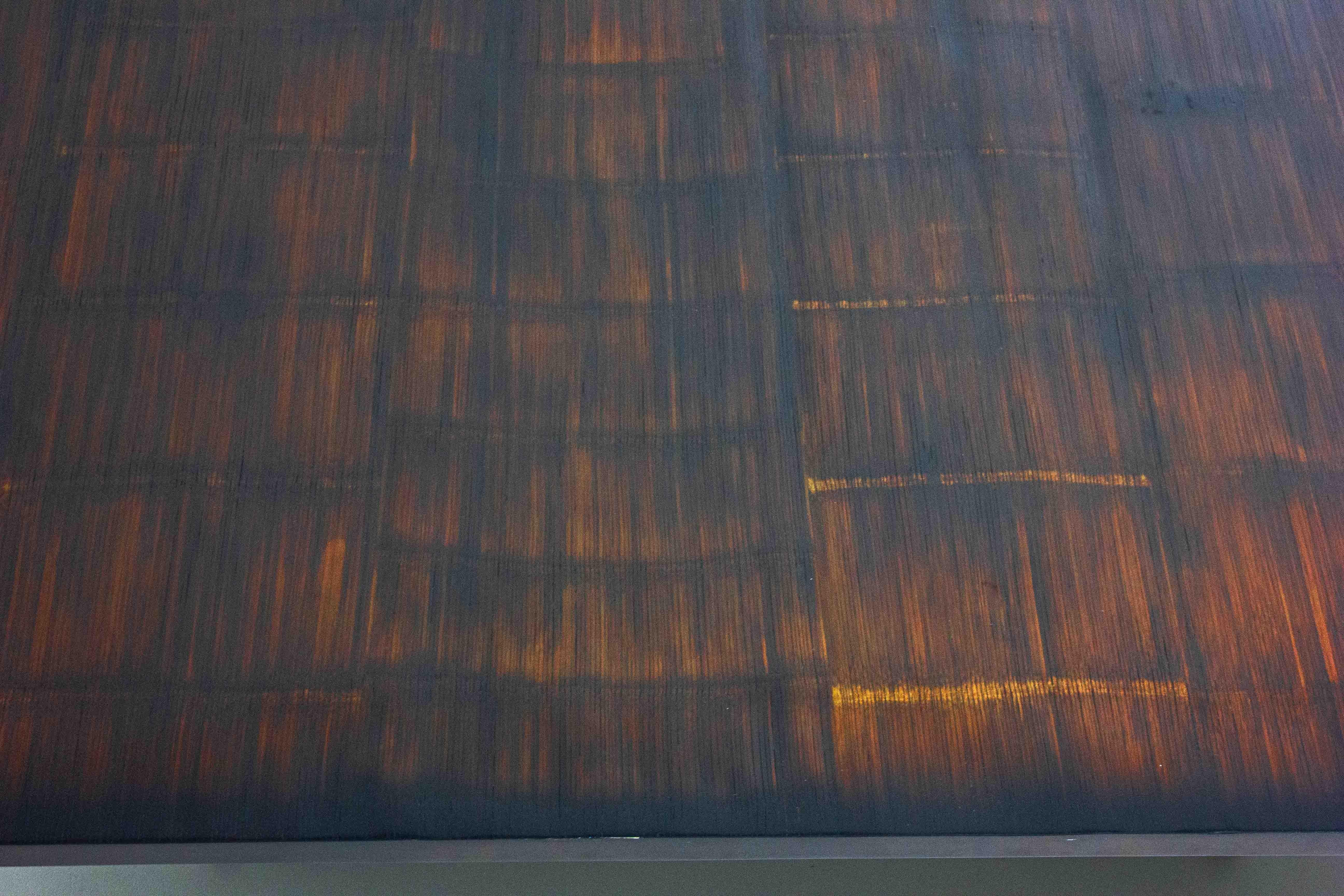 Bamboo Large bamboo & wengé coffee table by Axel Vervoordt, 1980s