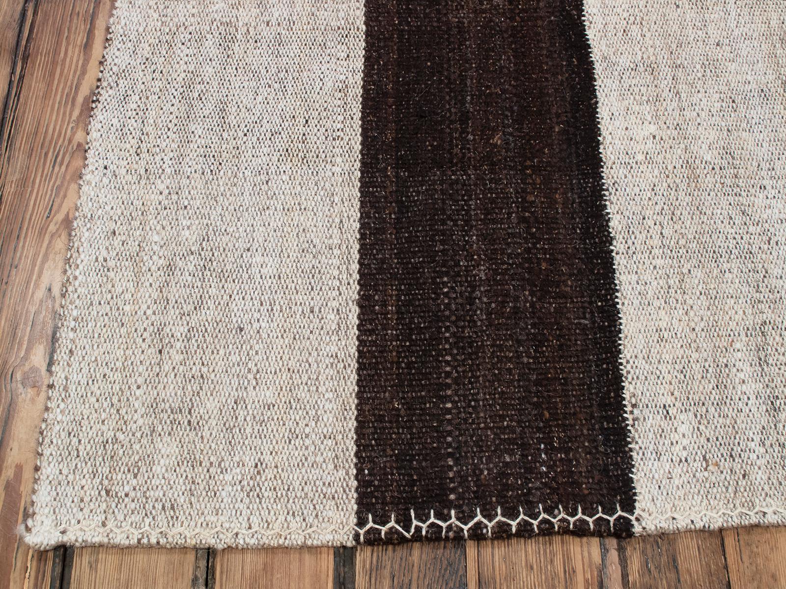 Wool Large Banded Kilim 'DK-122-75' For Sale