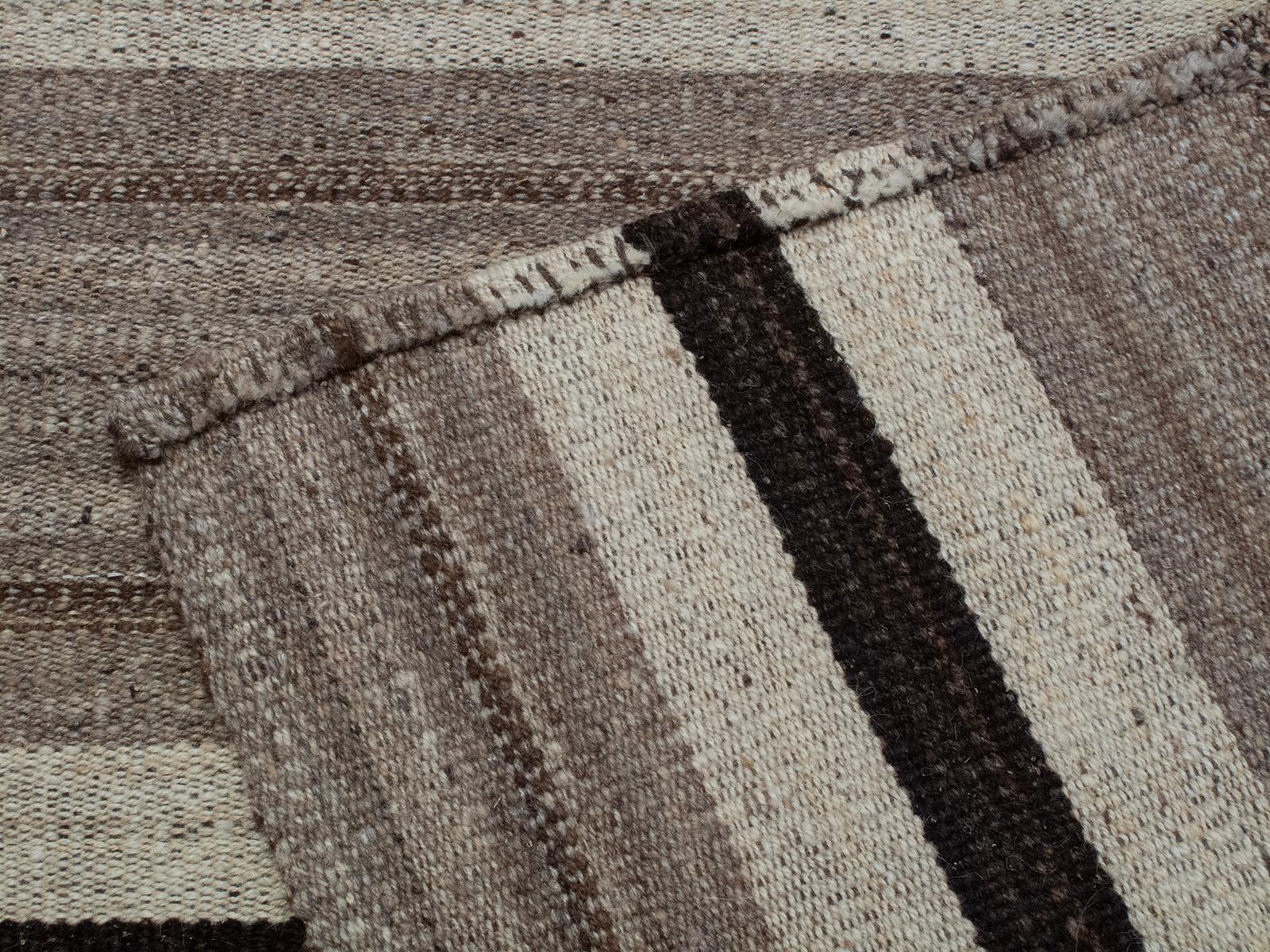 Large Banded Wool Kilim (DK-124-55) For Sale 1