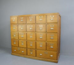 Large Bank of French Art Deco Filing Drawers, circa 1930s